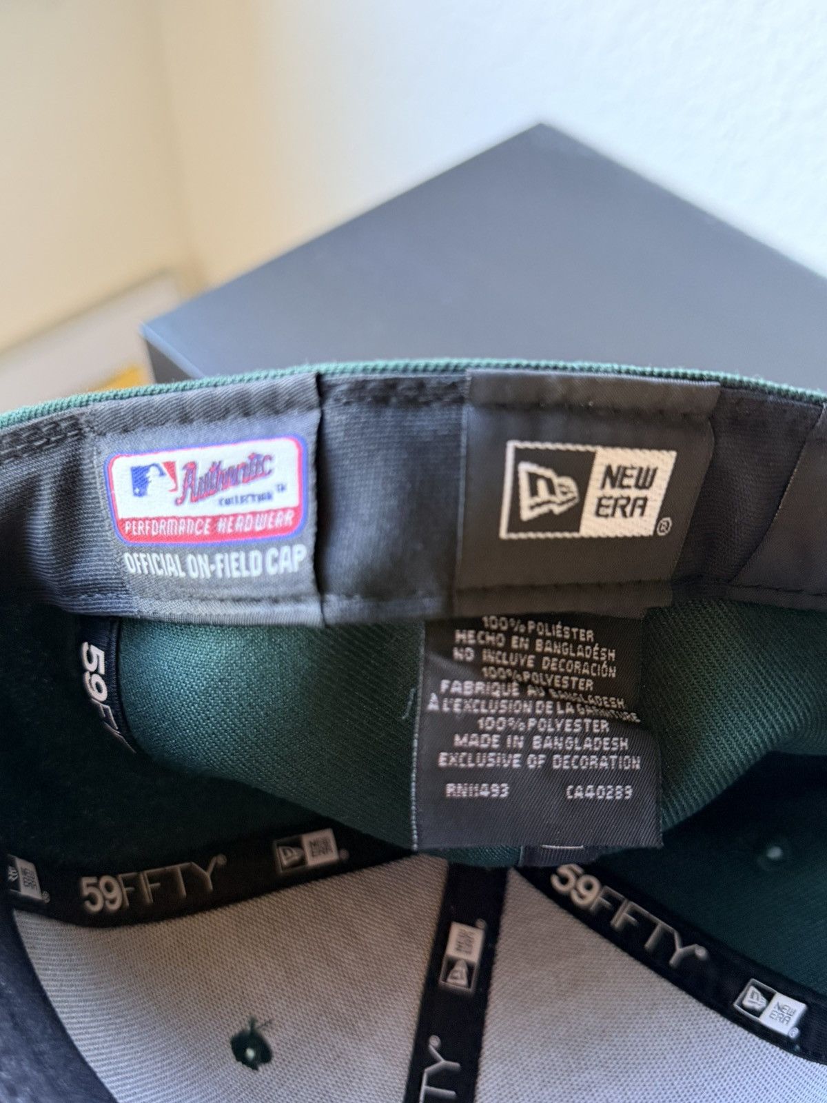 Vintage Fitted A’s BaseBall Hat Size ONE SIZE - 4 Thumbnail