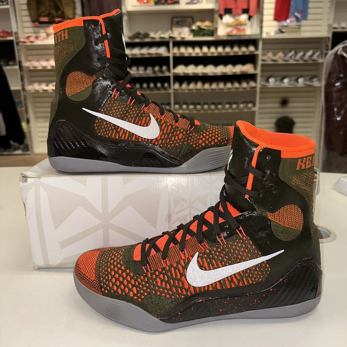 image of Kobe Mentality Nike Kobe 9 Ix Elite “Strategy Sequoia”2014 Men’S Size 10.5 Shoes in Orange, Men's