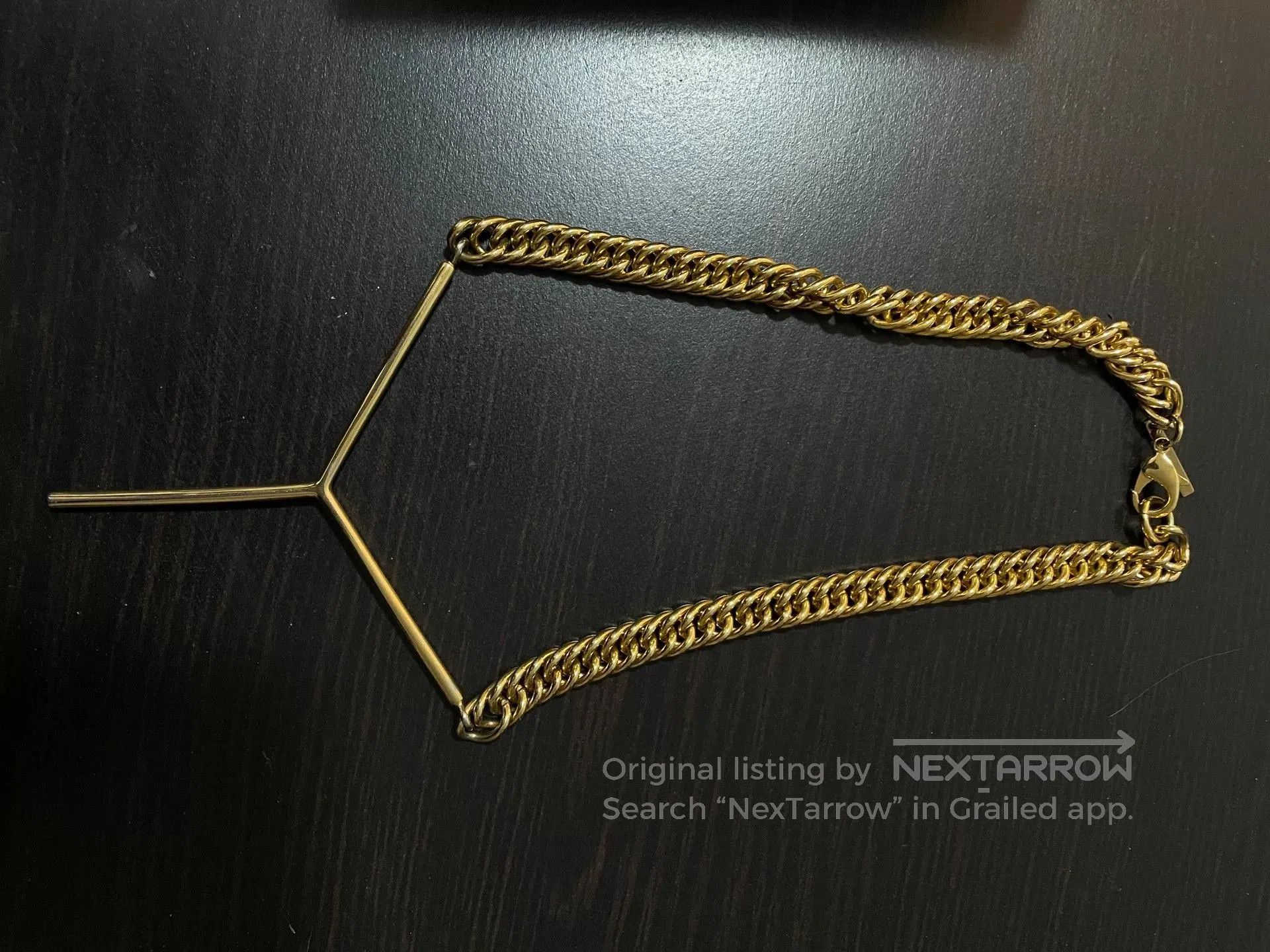 Y/Project Y Project Gold Y Logo Thick Necklace. Size ONE SIZE - 2 Thumbnail