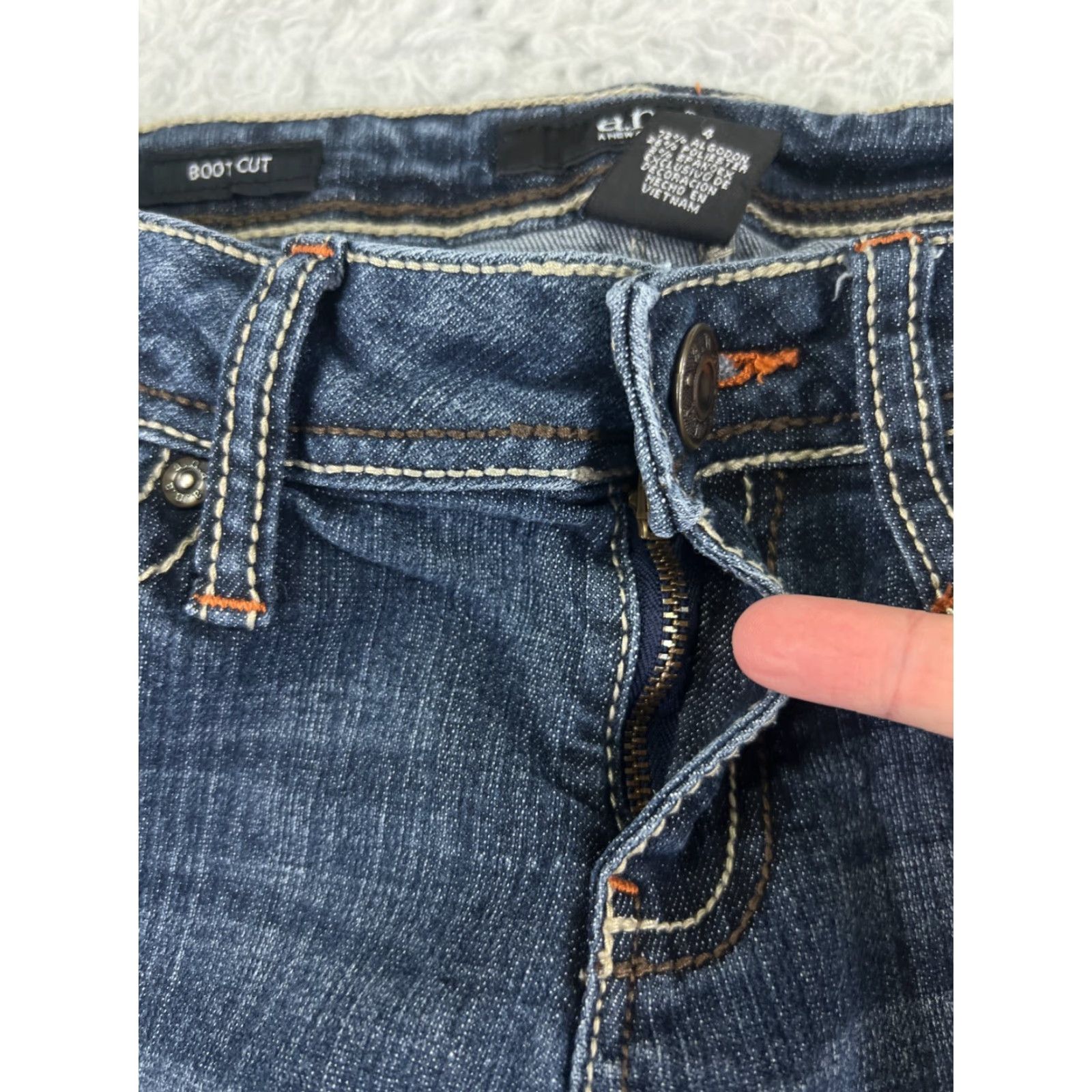 Vintage ANA Jeans Womens 4 Blue Bootcut Denim 27x30 Cotton Blend Spandex Western 5-Pocket Design 30 In Inseam Womens Jeans Size 27" / US 4 / IT 40 - 5 Thumbnail