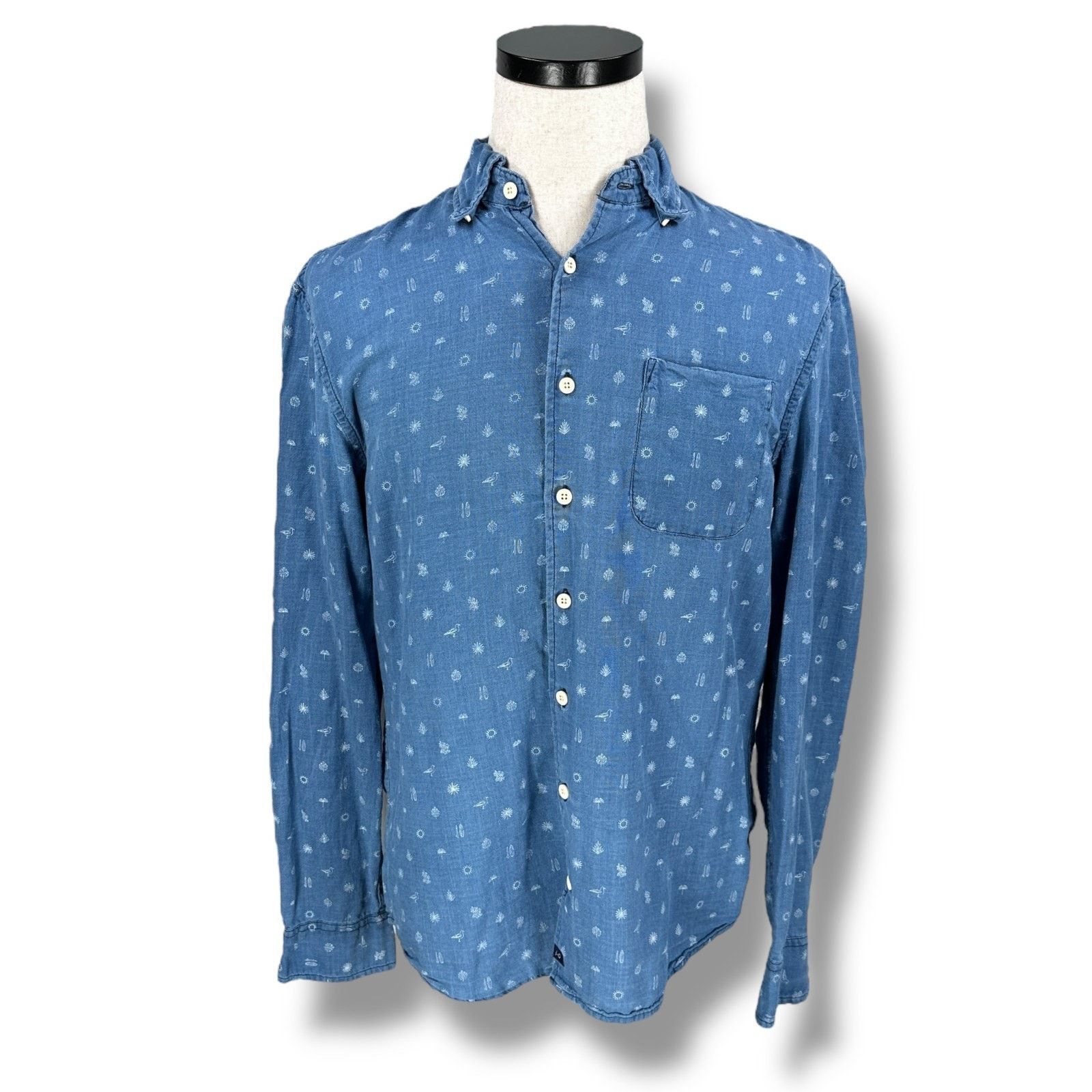 Other Johnnie-O Hangin Out Shirt Men’s M Indigo Blue Button Down Size US M / EU 48-50 / 2 - 1 Thumbnail