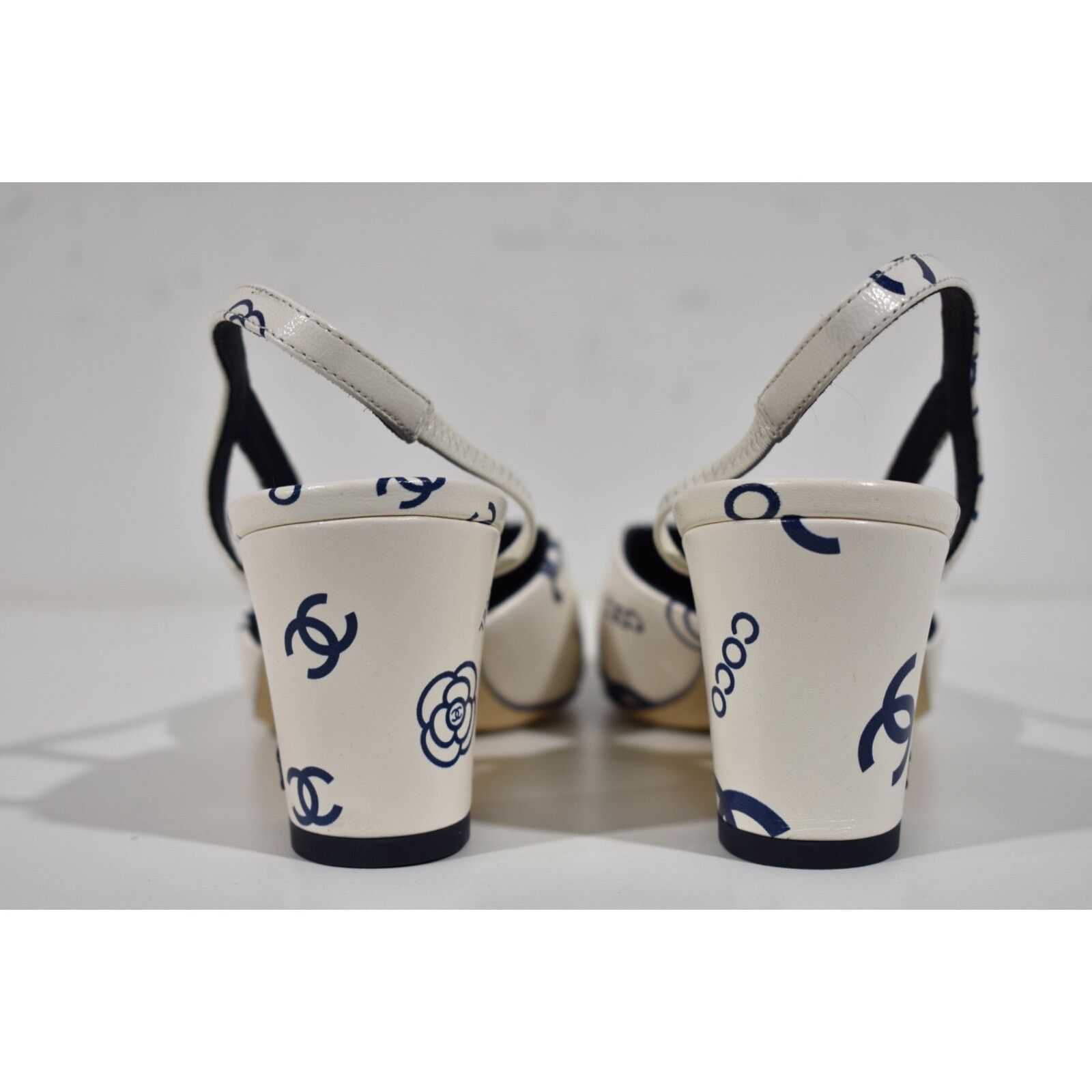 Chanel 23P Mademoiselle Coco Sling CC Logo Slingback Sandal Heel 40 Size US 10 / IT 40 - 9 Thumbnail