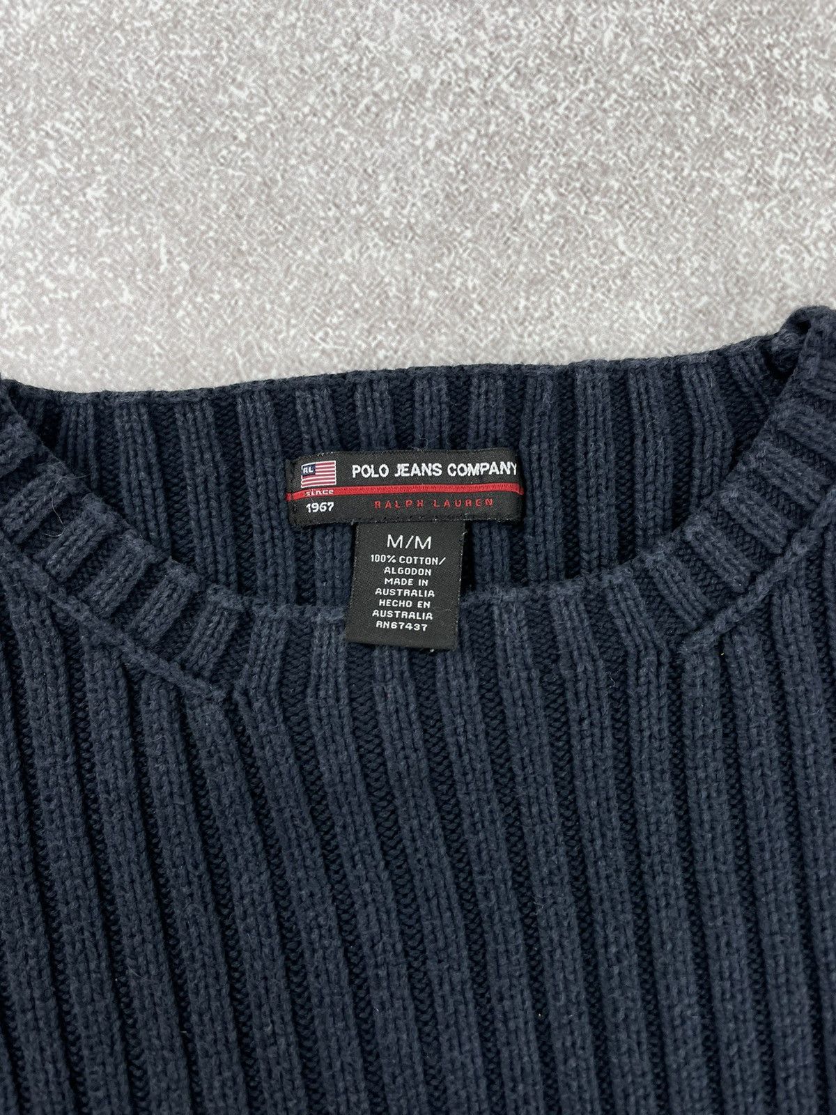 Polo Ralph Lauren × Ralph Lauren × Vintage Vintage Polo Jeans Company Ralph Lauren USA Flag Sweater Size US M / EU 48-50 / 2 - 5 Thumbnail