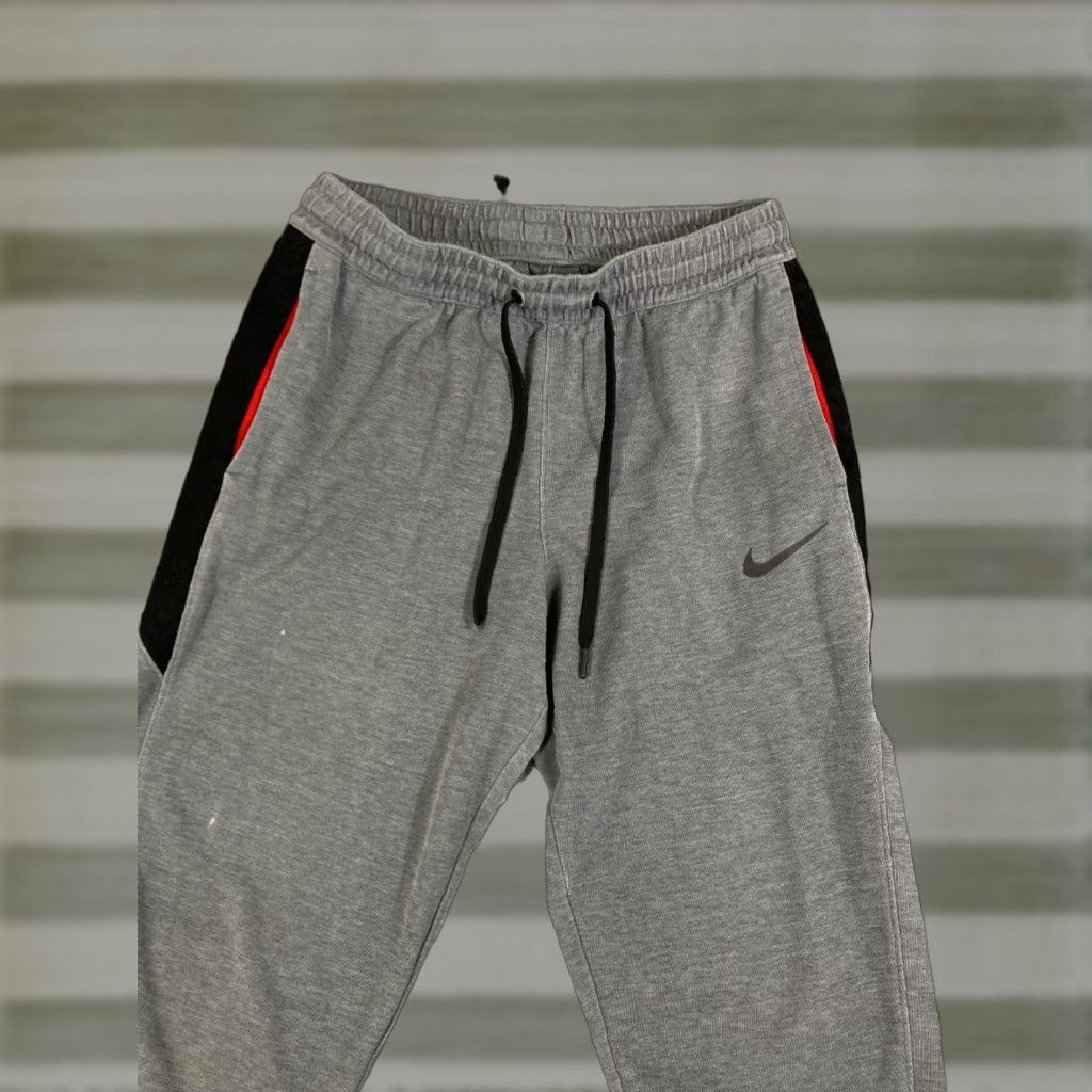 Nike Nike Dri-Fit Training Jogger Track Pants Mens Large Gray Drawstring Logo Pockets Size US 33 - 1 Thumbnail