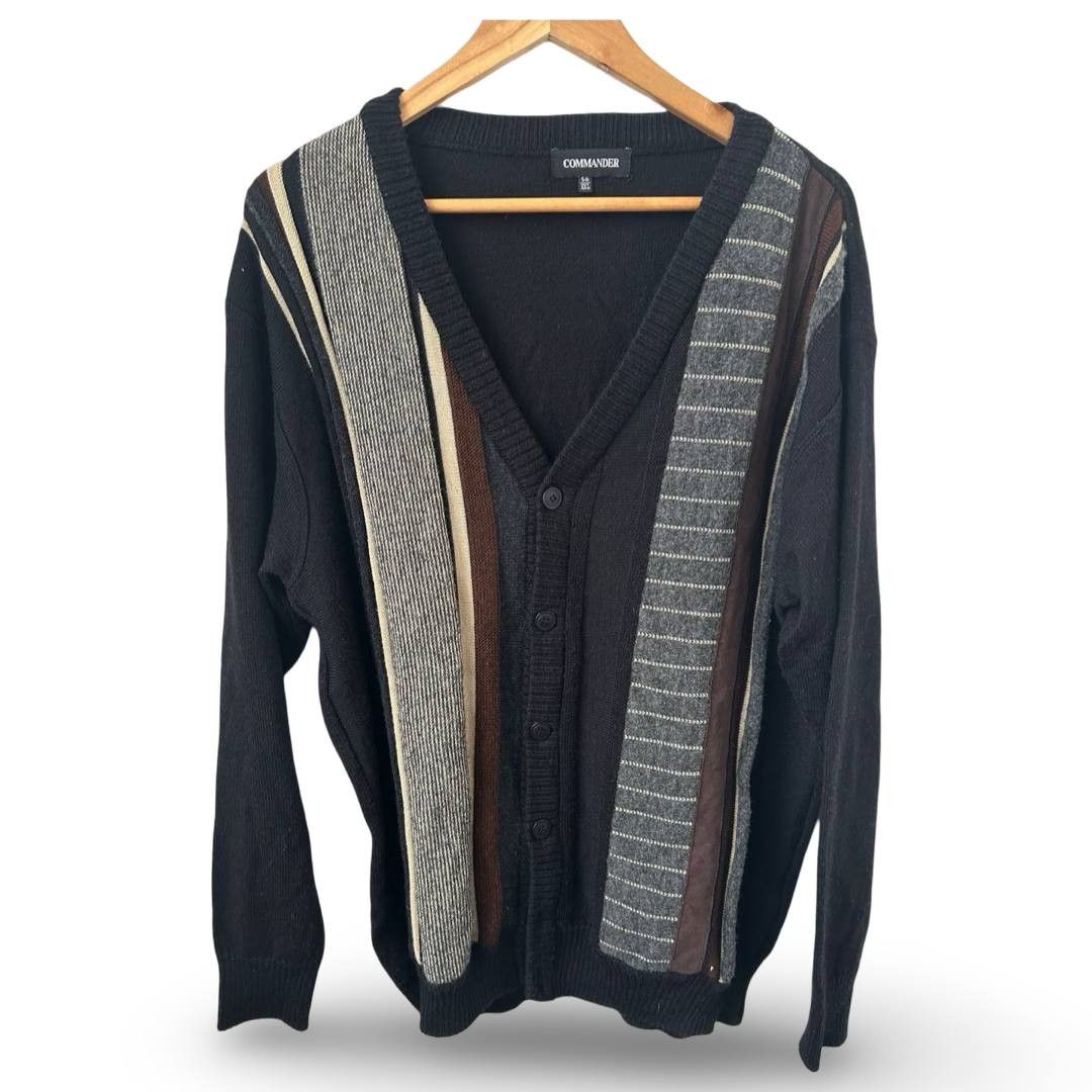 Vintage Vtg coloured wool blend cardigan #813 Size US XL / EU 56 / 4 - 1 Thumbnail