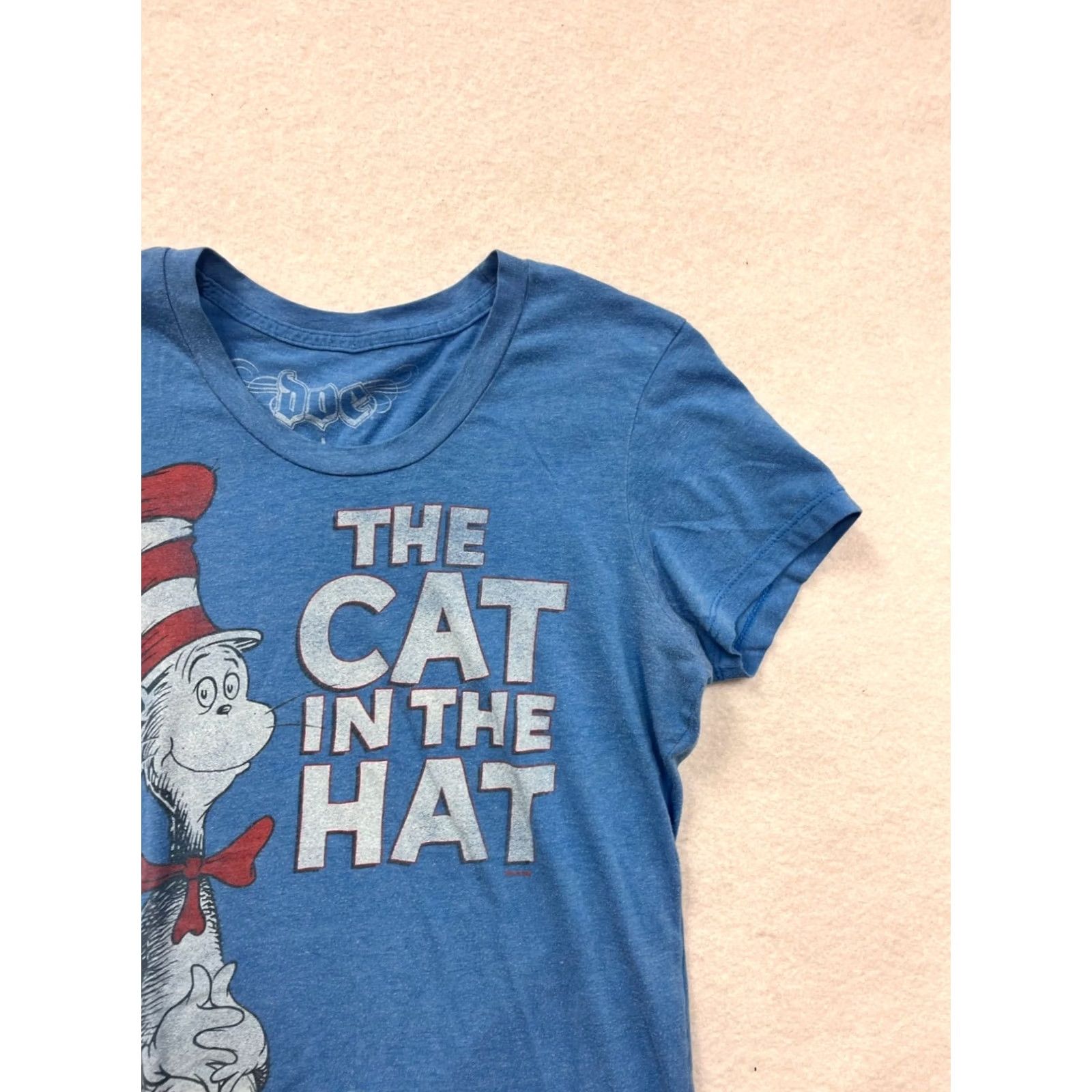 Vintage Dr. Seuss The Cat In The Hat Womens T-Shirt Blue L Cat Graphic Shirt - Womens Size L / US 10 / IT 46 - 4 Thumbnail