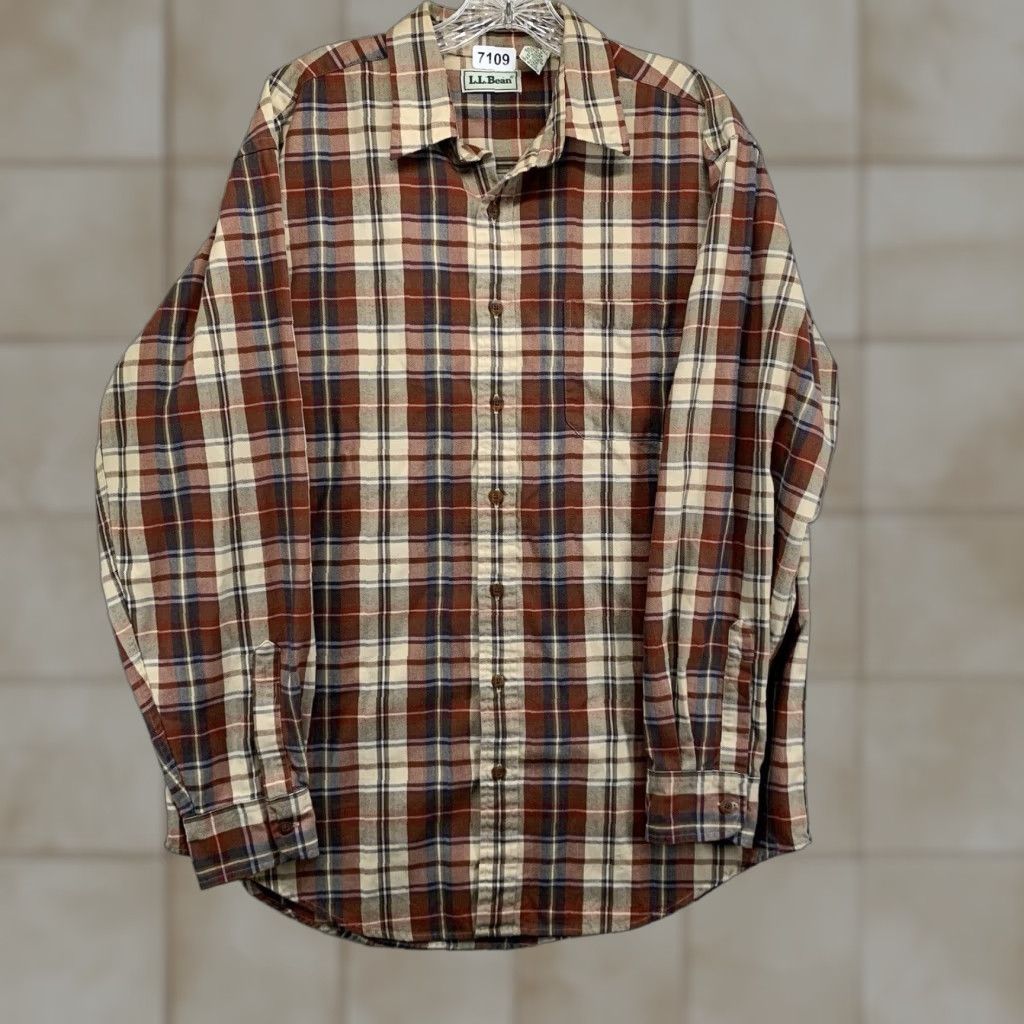 Vintage VINTAGE L.L. Bean Button-Up Plaid Shirt LT Brown Outdoor 90s Mens Size US L / EU 52-54 / 3 - 1 Thumbnail