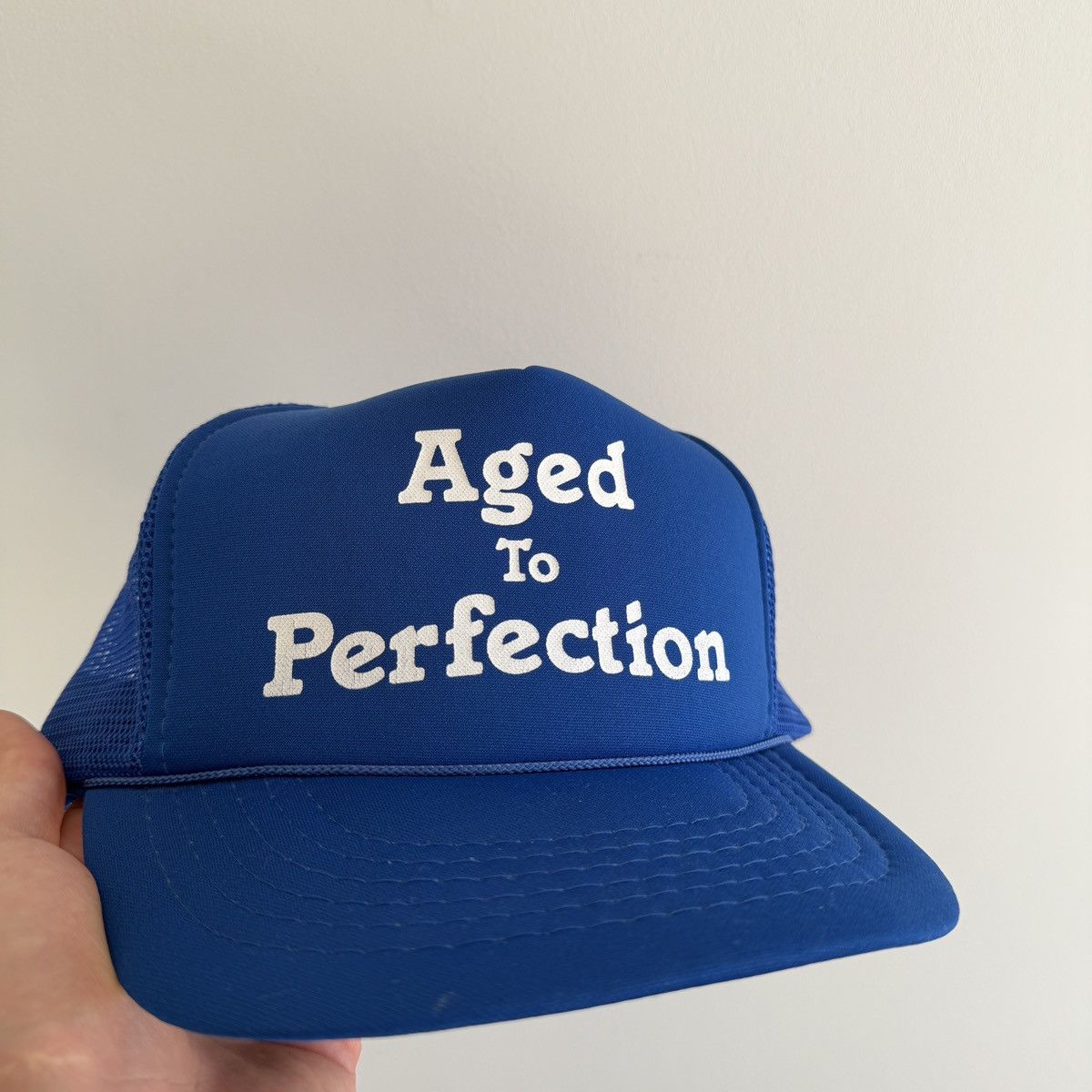 Vintage 1990s Vintage “Aged To Perfection” Trucker Hat Size ONE SIZE - 2 Thumbnail