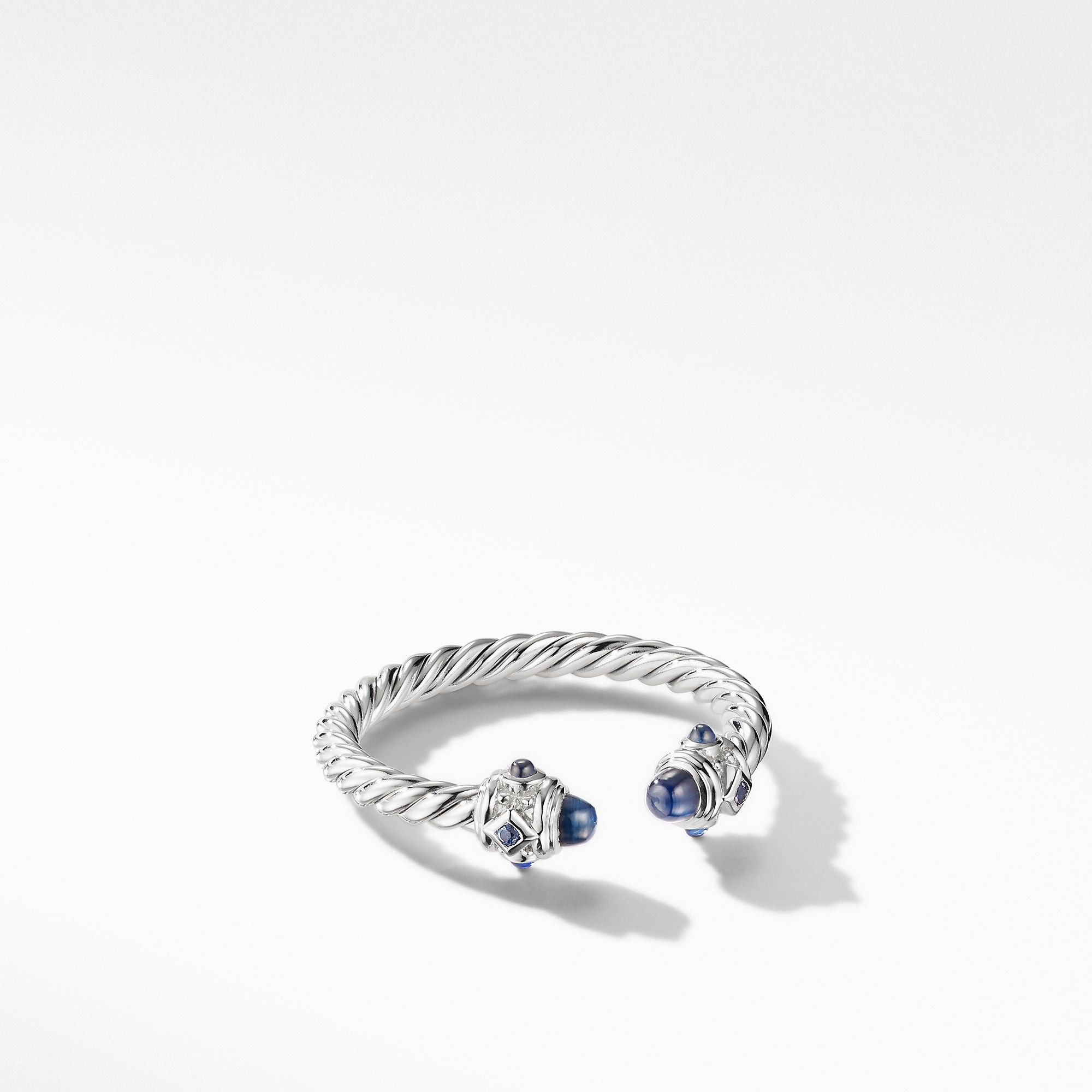 Blue Sapphire Flower Ring - Solid 18k White Gold o1w1db10325 Ring in 18K White Gold with Blue Sapphires