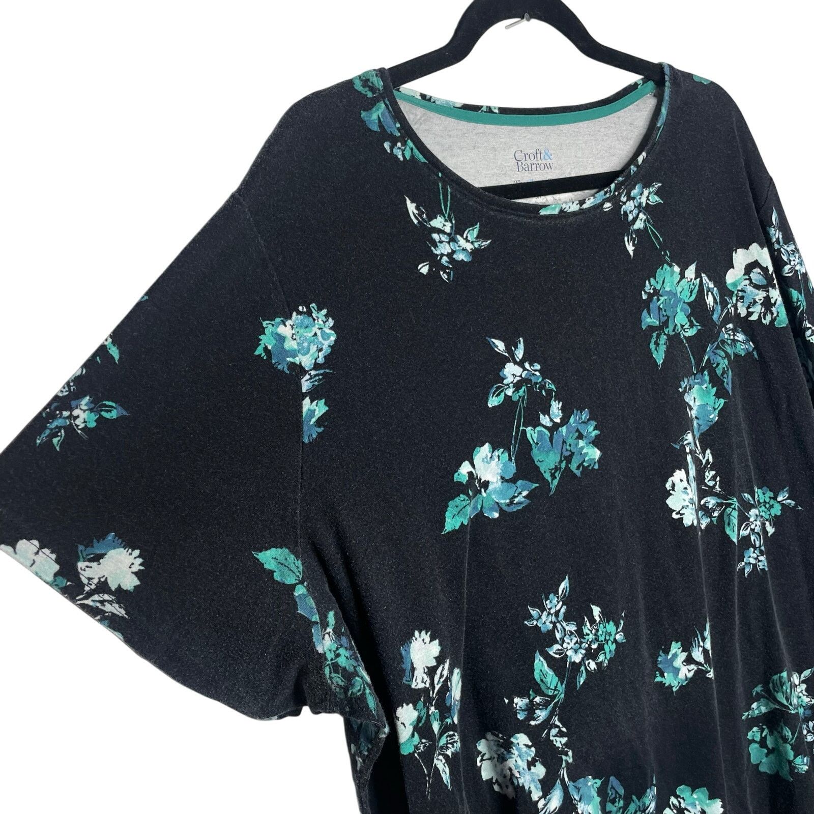 Croft & Barrow Croft & Barrow Cotton Classic Tee Floral Size 3XL / US 20-22 - 4 Thumbnail