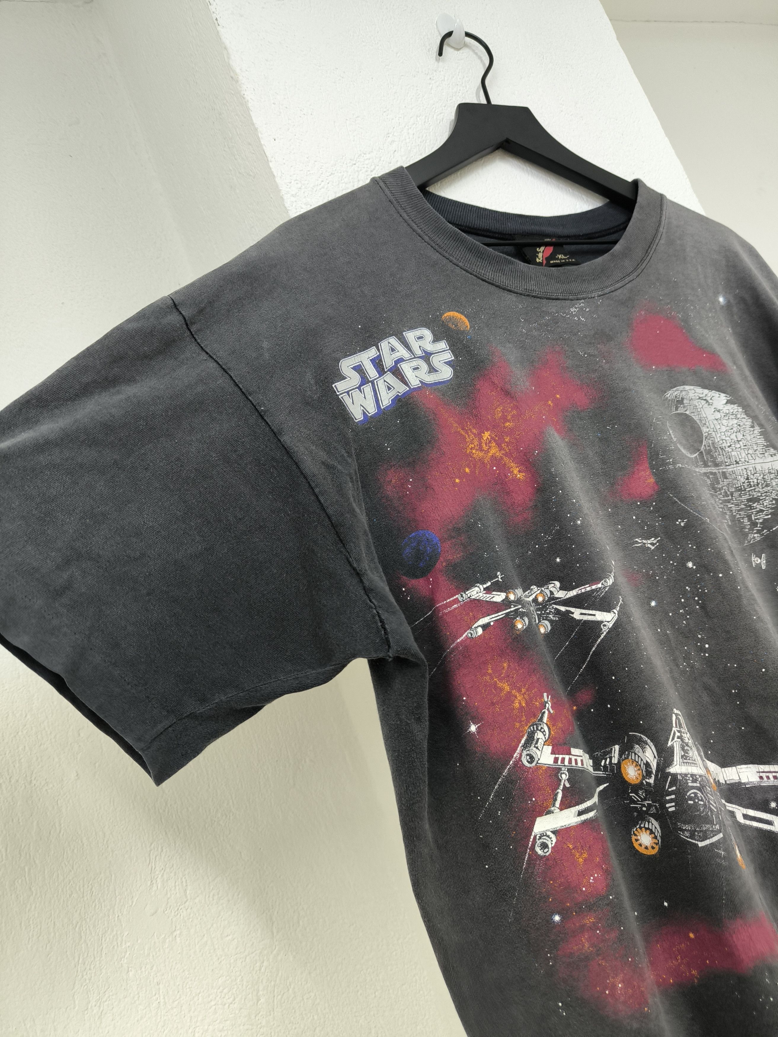 Star Wars Good Fade Vintage 90s Star Wars X-Wing vs Death Star Size US XL / EU 56 / 4 - 5 Thumbnail