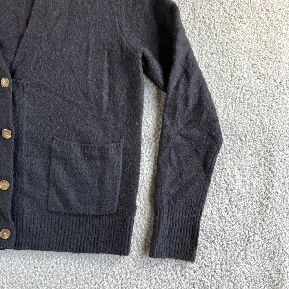 J.Crew J. Crew Cardigan Sweater Womens Medium Black Wool Blend Stretch V Neck Soft Yarn Size M / US 6-8 / IT 42-44 - 5 Thumbnail