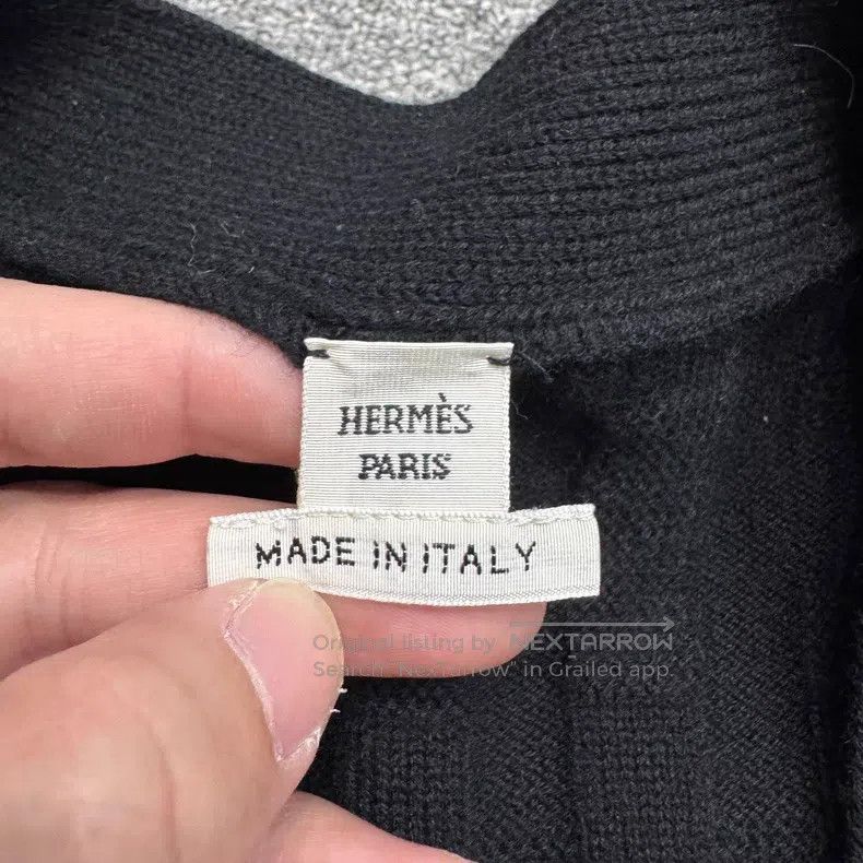 Hermes Hermes H imprinted wool knit cardigan Size S / US 4 / IT 40 - 3 Thumbnail