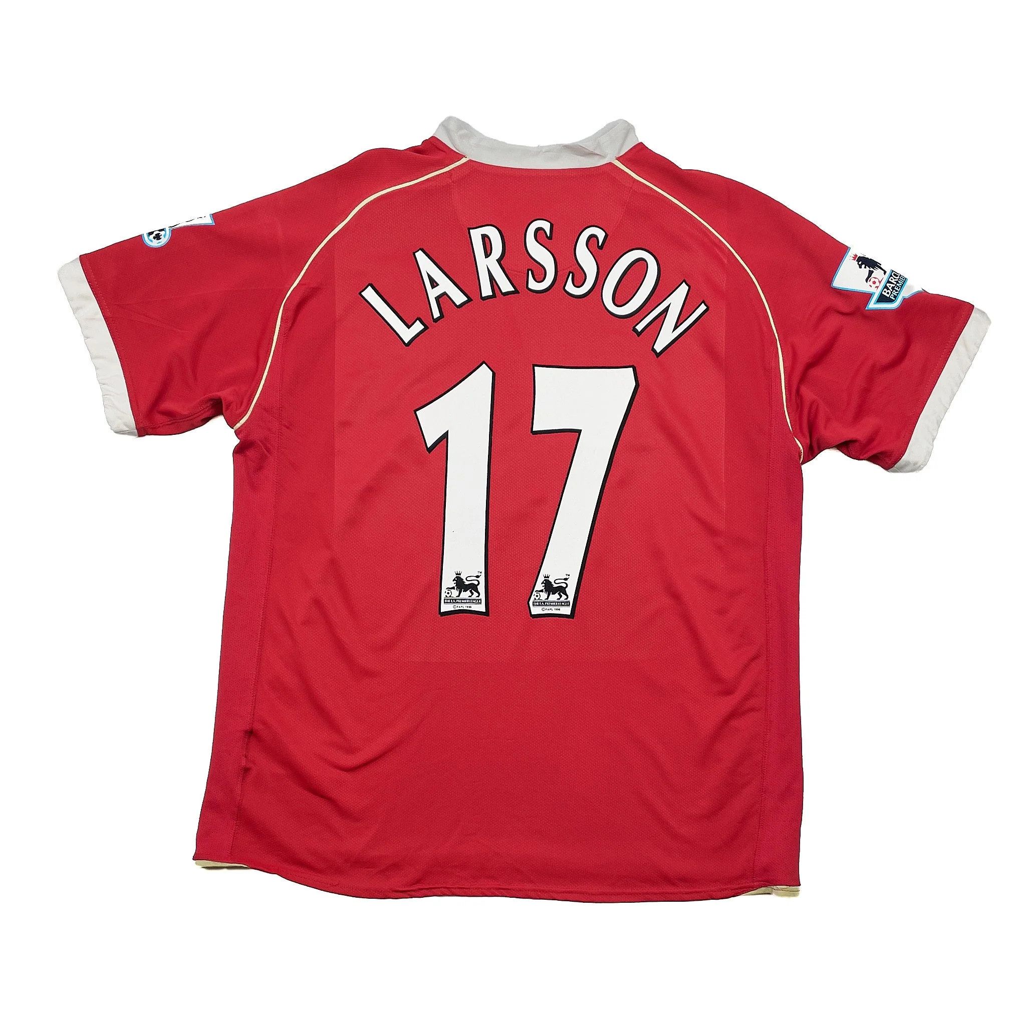 Other 2006/07 Manchester United Larsson #17 Home Jersey Size US L / EU 52-54 / 3 - 1 Thumbnail