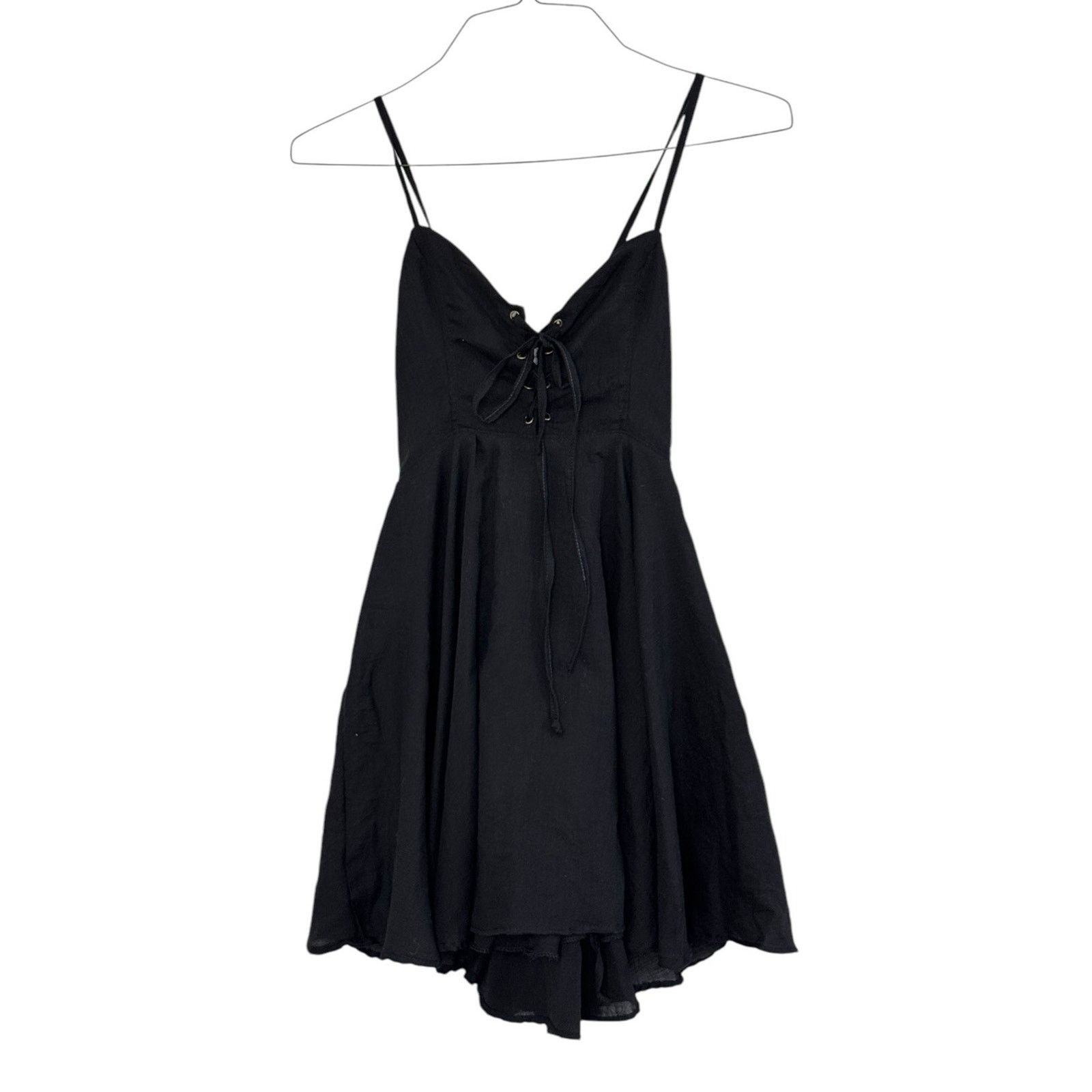Other STELLA Lace Up Corset Mini Noni Dress Black Layered Ruffled Size ONE SIZE - 3 Thumbnail