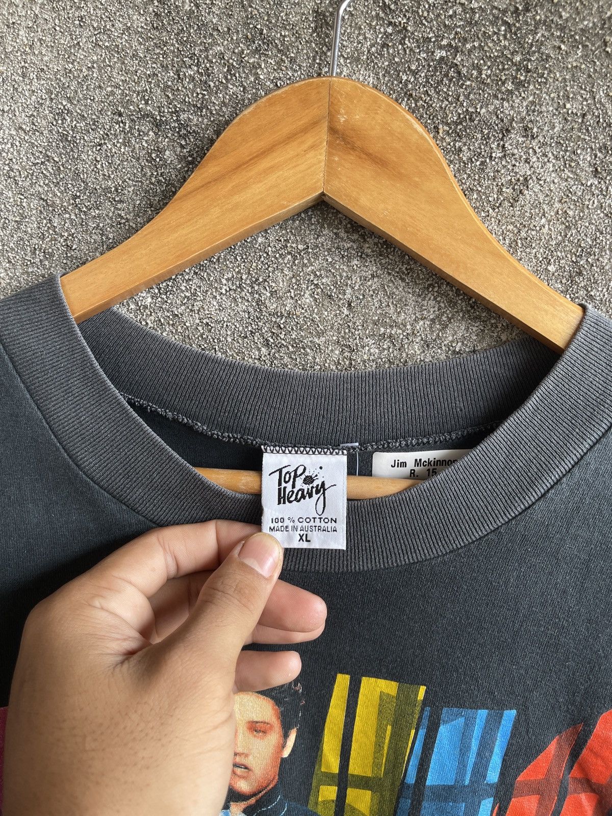 Band Tees Vintage 90s🔥ELVIS PRESLEY🔥American Singer Faded Tshirt Size US XL / EU 56 / 4 - 8 Thumbnail