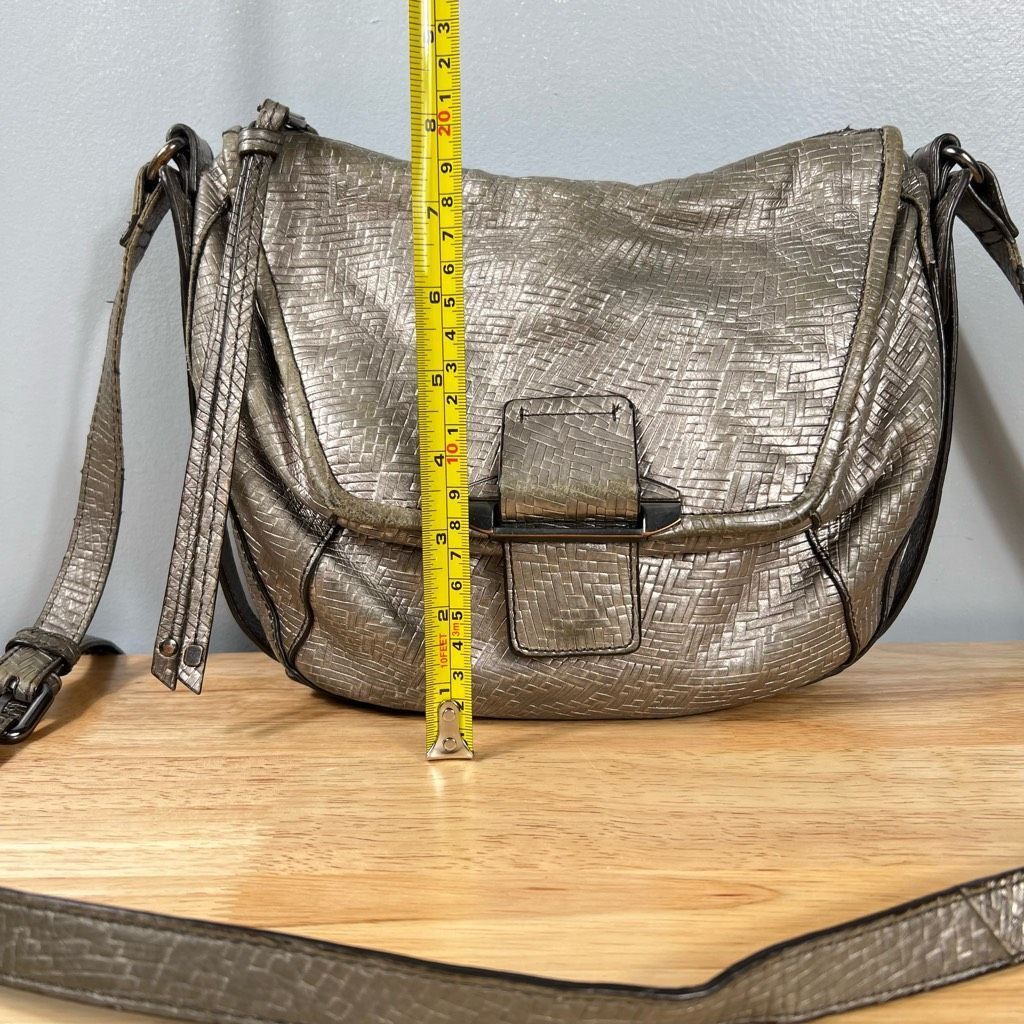 Other Kooba, “Gary” Crossbody Purse in Gunmetal Silver Faux Weave Women’s Bag Size ONE SIZE - 11 Thumbnail