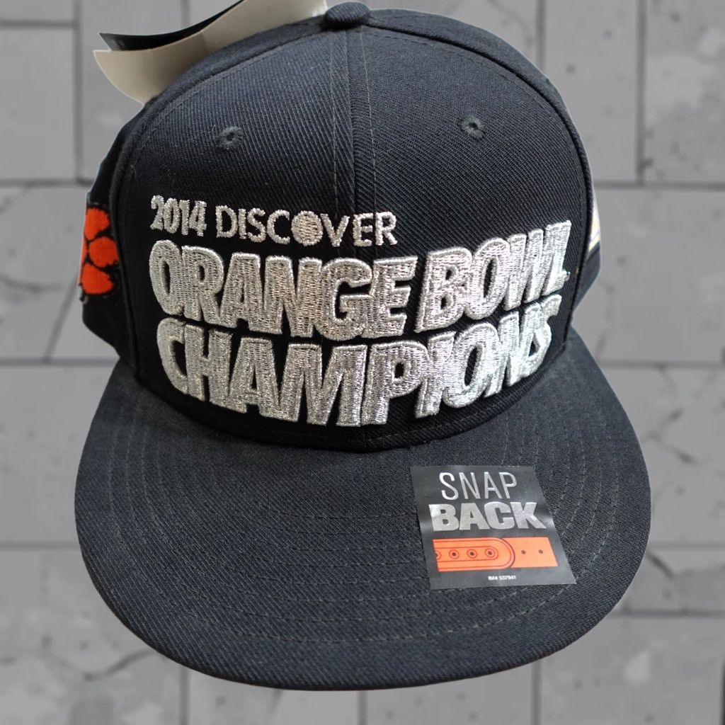 Nike Nike Clemson Tigers Hat Black Embroidered Orange Bowl Champions One Size Men Baseball Cap Adjustable Wool Acrylic Black Mens Size ONE SIZE - 1 Thumbnail