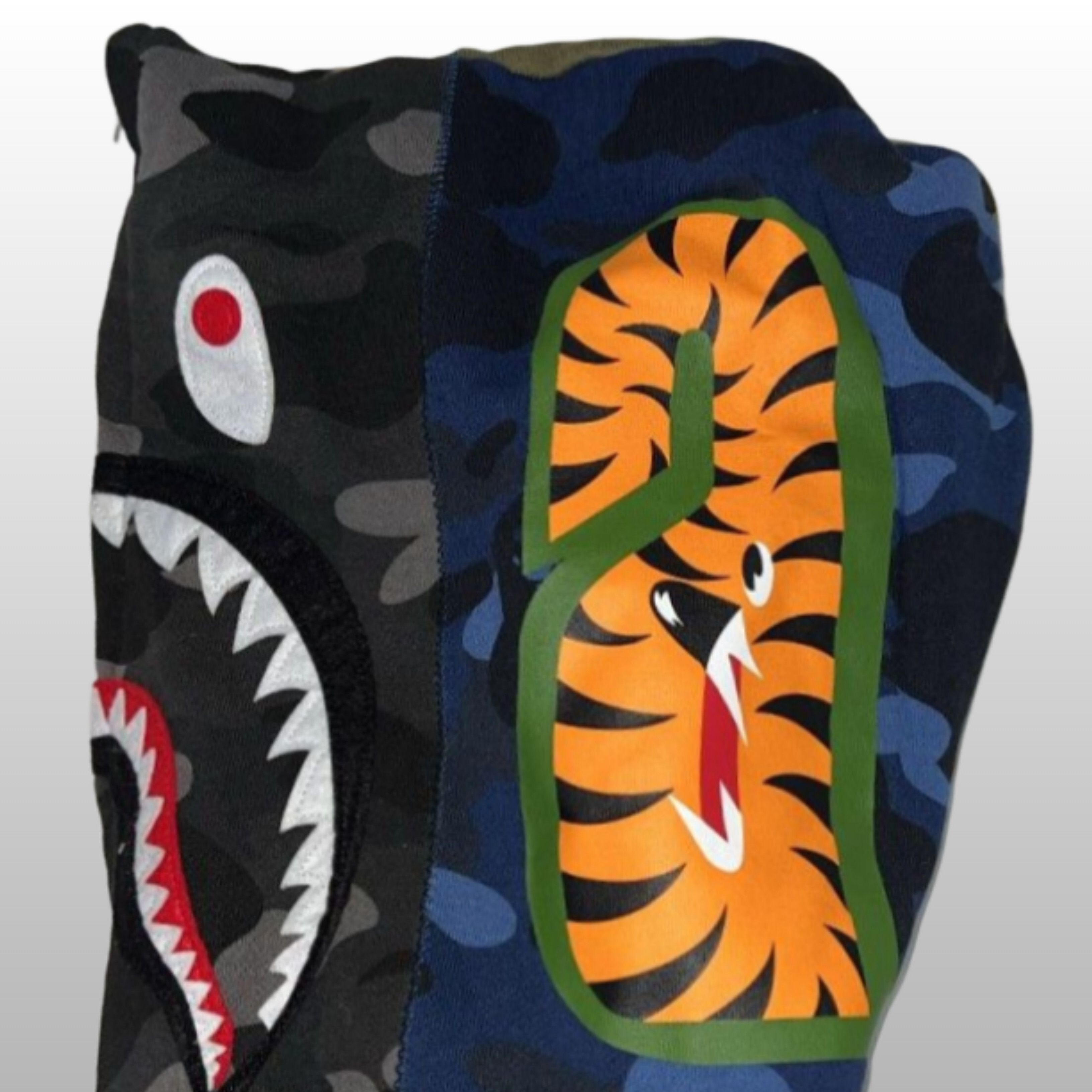 Bape Bape Mix Camo Shark Crazy Shark Full Zip Hoodie SS19 Size US L / EU 52-54 / 3 - 6 Thumbnail