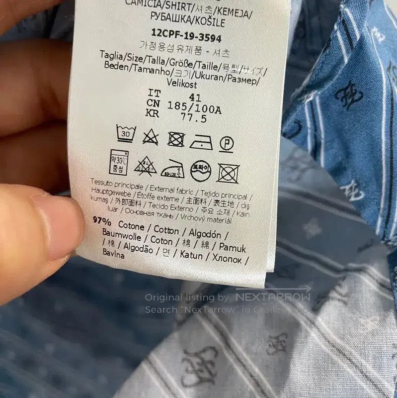 Fendi Fendi Blue Cotton Women's Shirt L Size . Size L / US 10 / IT 46 - 3 Thumbnail
