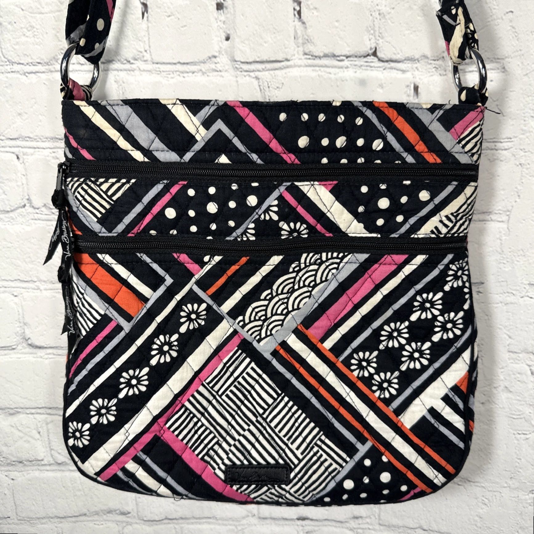Vera Bradley Vera Bradley Triple Zip Hipster Crossbody Purse Bag Northern Stripes Pocketbook Crossbody Bag Size ONE SIZE - 2 Thumbnail