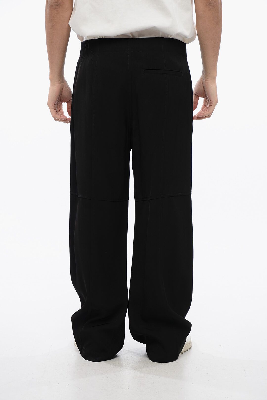 Jil Sander og1mm0625 Zipped High-Waisted Pant in Black Size US 36 / EU 52 - 2 Thumbnail