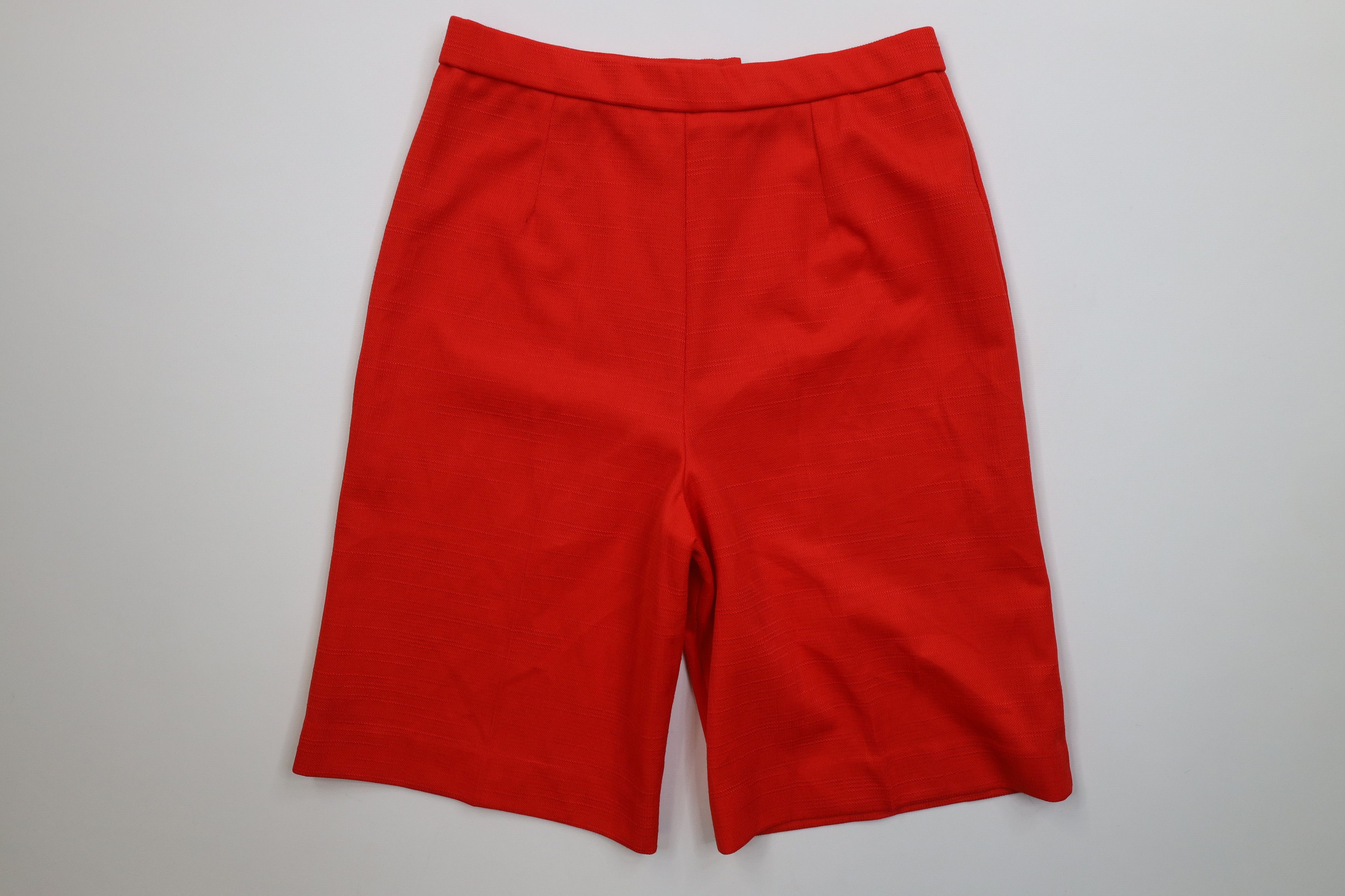 Vintage Vintage 60s Streetwear Knit Bermuda Shorts Red Polyester USA Size 34" / US 12 / IT 48 - 7 Thumbnail