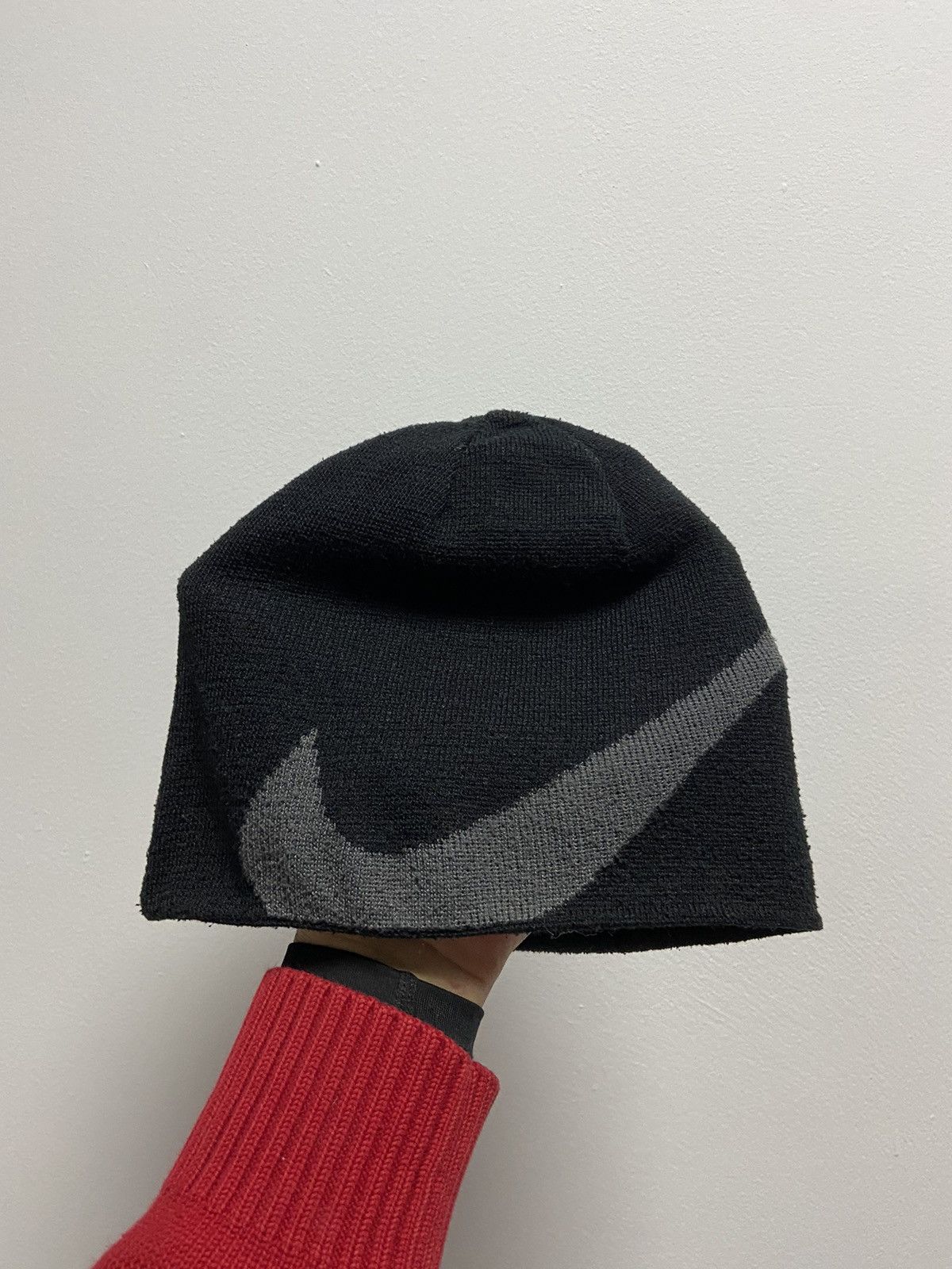 Nike Hat Vintage big Logo swoosh beanie reversible Y2K