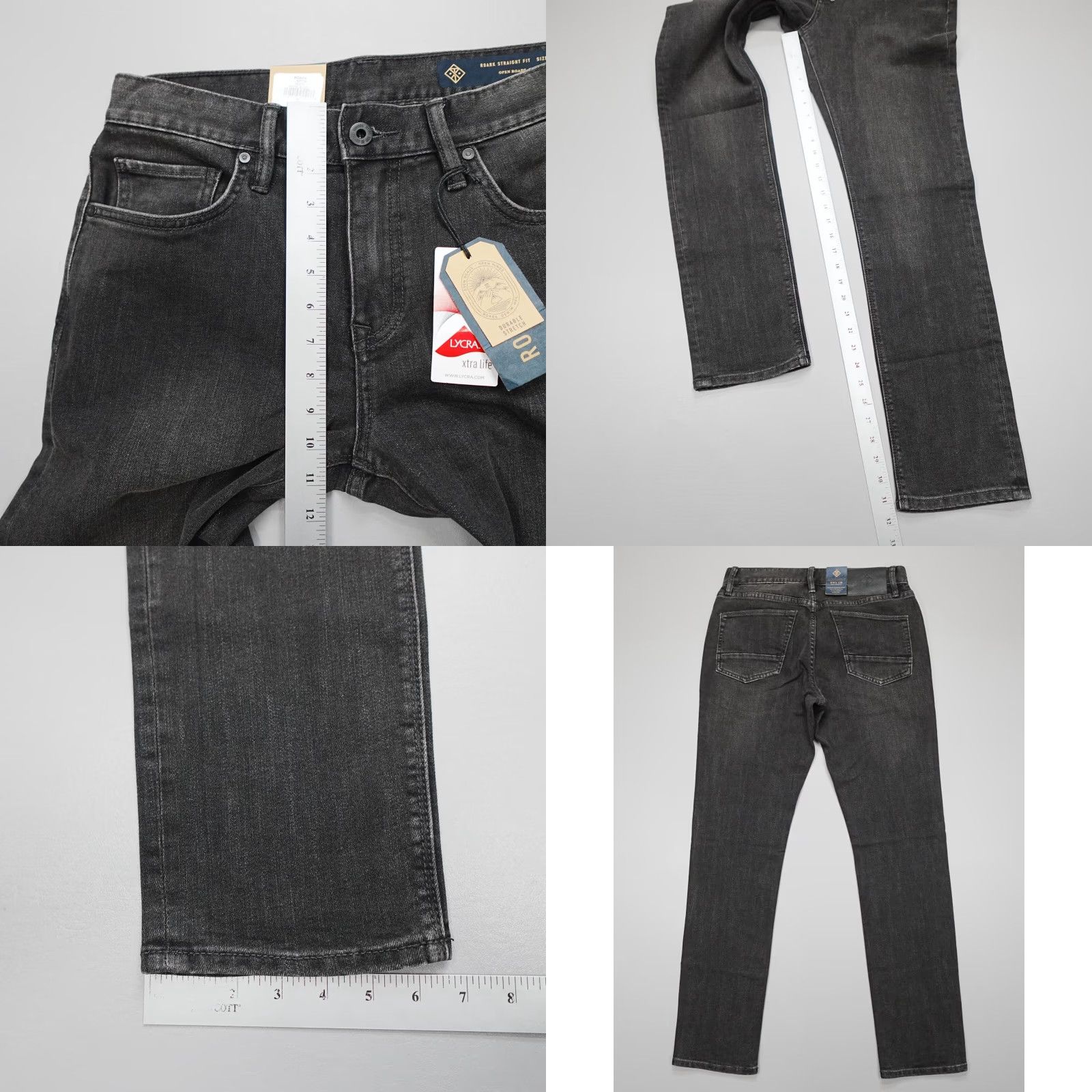 Roark Roark Jeans RD210 HWY 128 Straight Fit Denim Black 30x32 Mens Regular Size 30 31 Inseam 32 Size US 30 / EU 46 - 8 Thumbnail