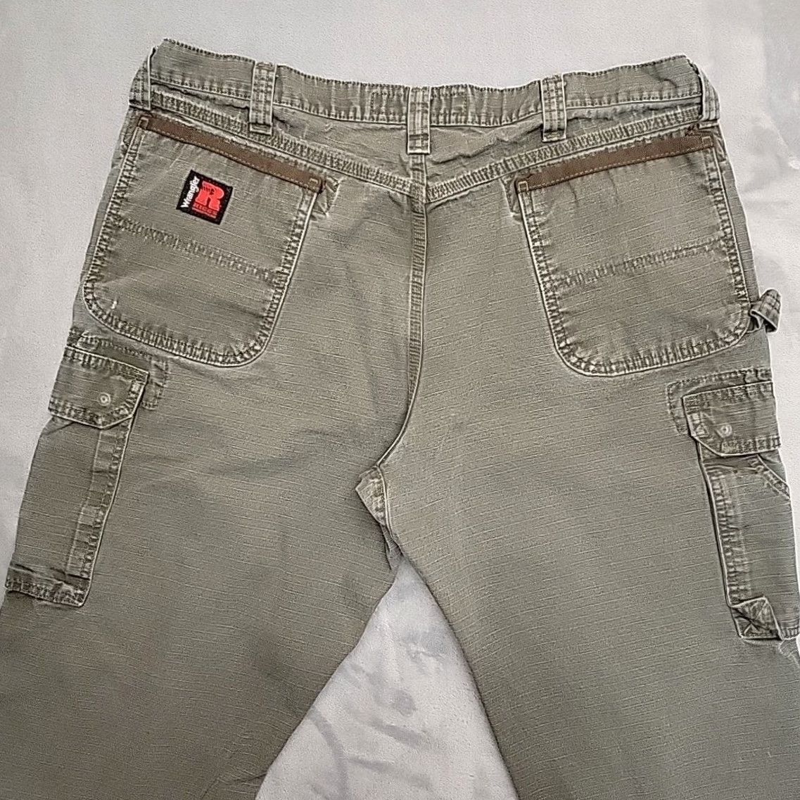 Wrangler Wrangler RIGGS Workwear Cargo Pants Mens 38x30 Green Double Knee Carpenter Workwear Size US 38 / EU 54 - 7 Thumbnail
