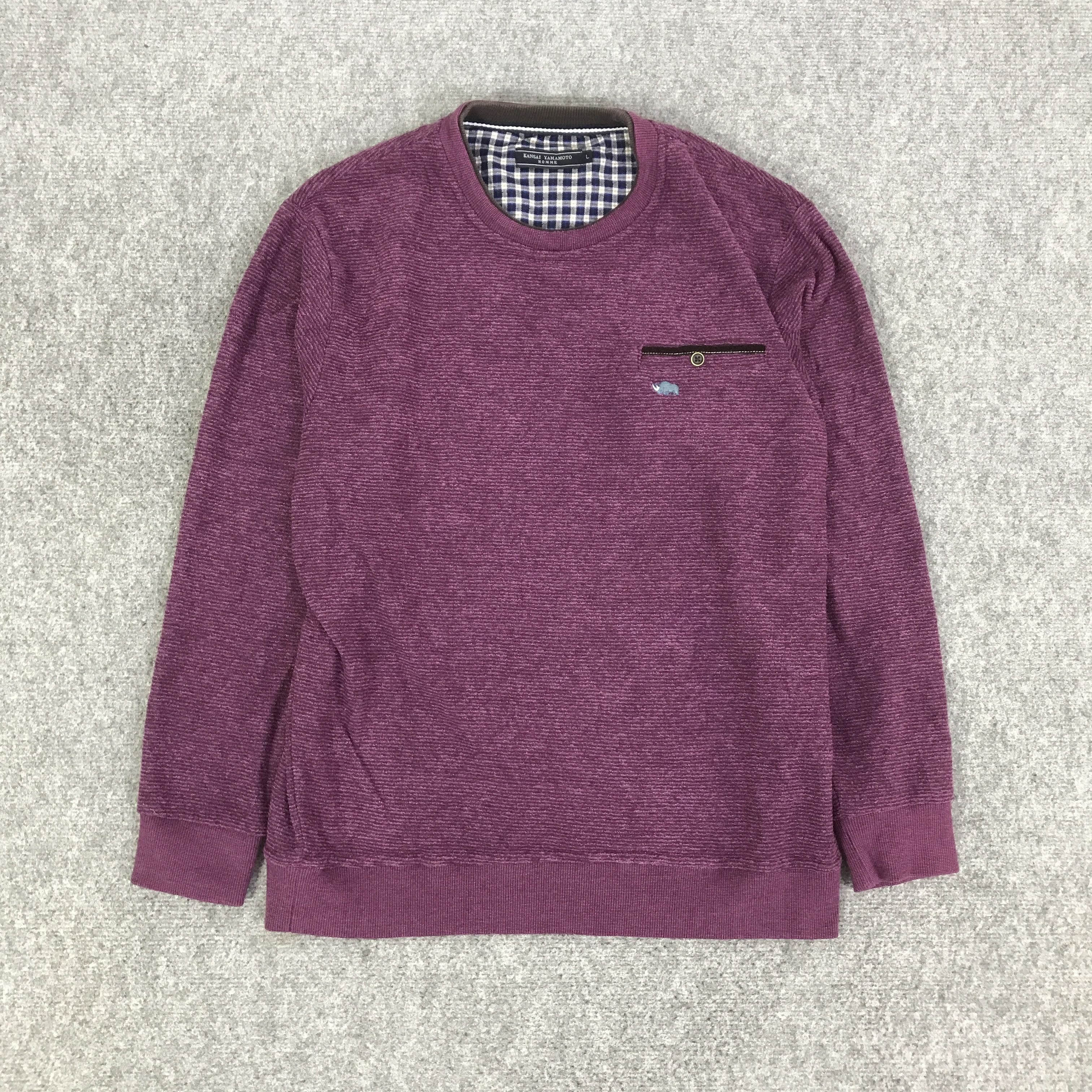 Kansai Yamamoto KANSAI YAMAMOTO SINGLE POCKET SWEATSHIRT K85B5 Size US L / EU 52-54 / 3 - 1 Thumbnail