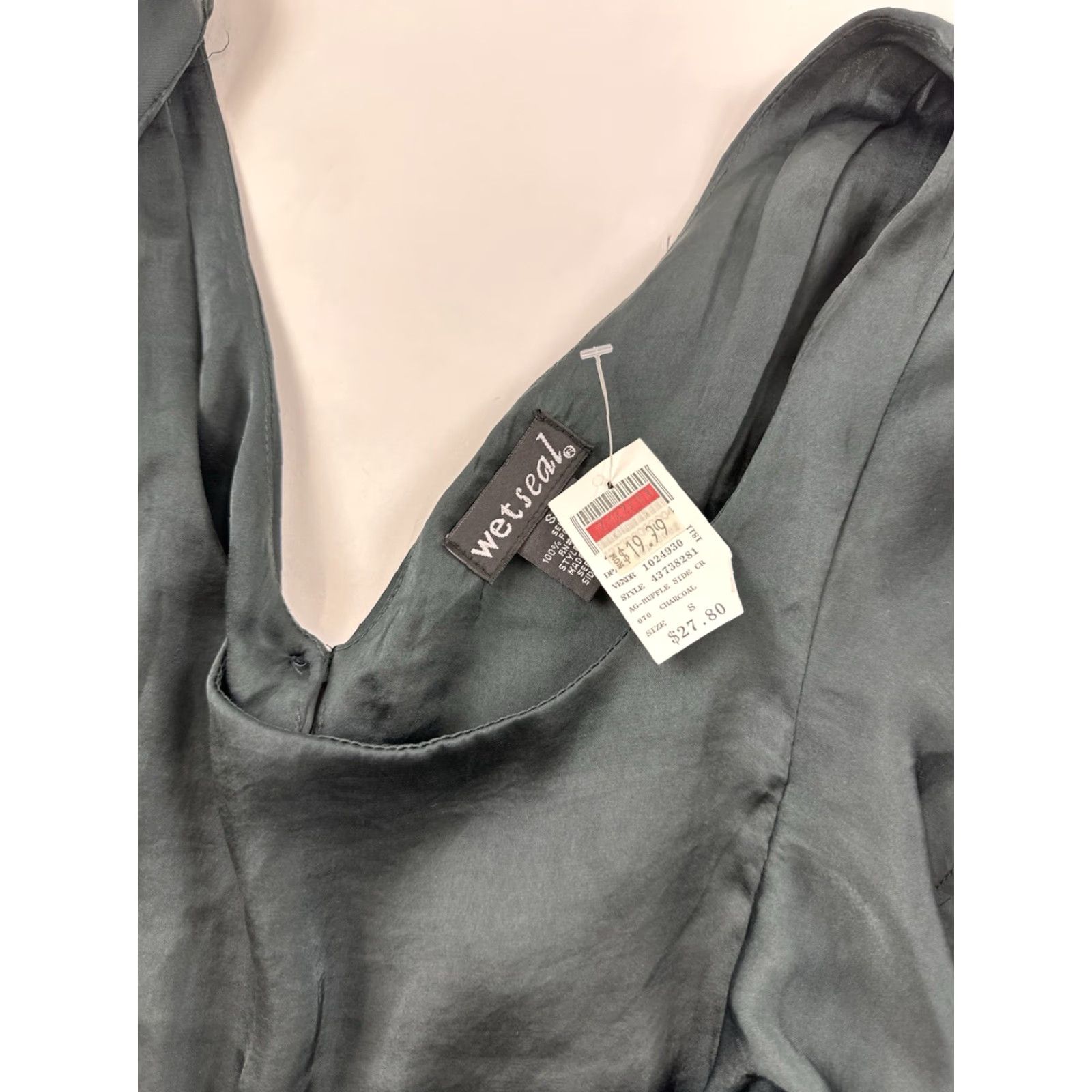 Vintage VINTAGE Wet-seal Romper Women’s S Small Grey Y2K NWT Size 28" / US 6 / IT 42 - 5 Thumbnail
