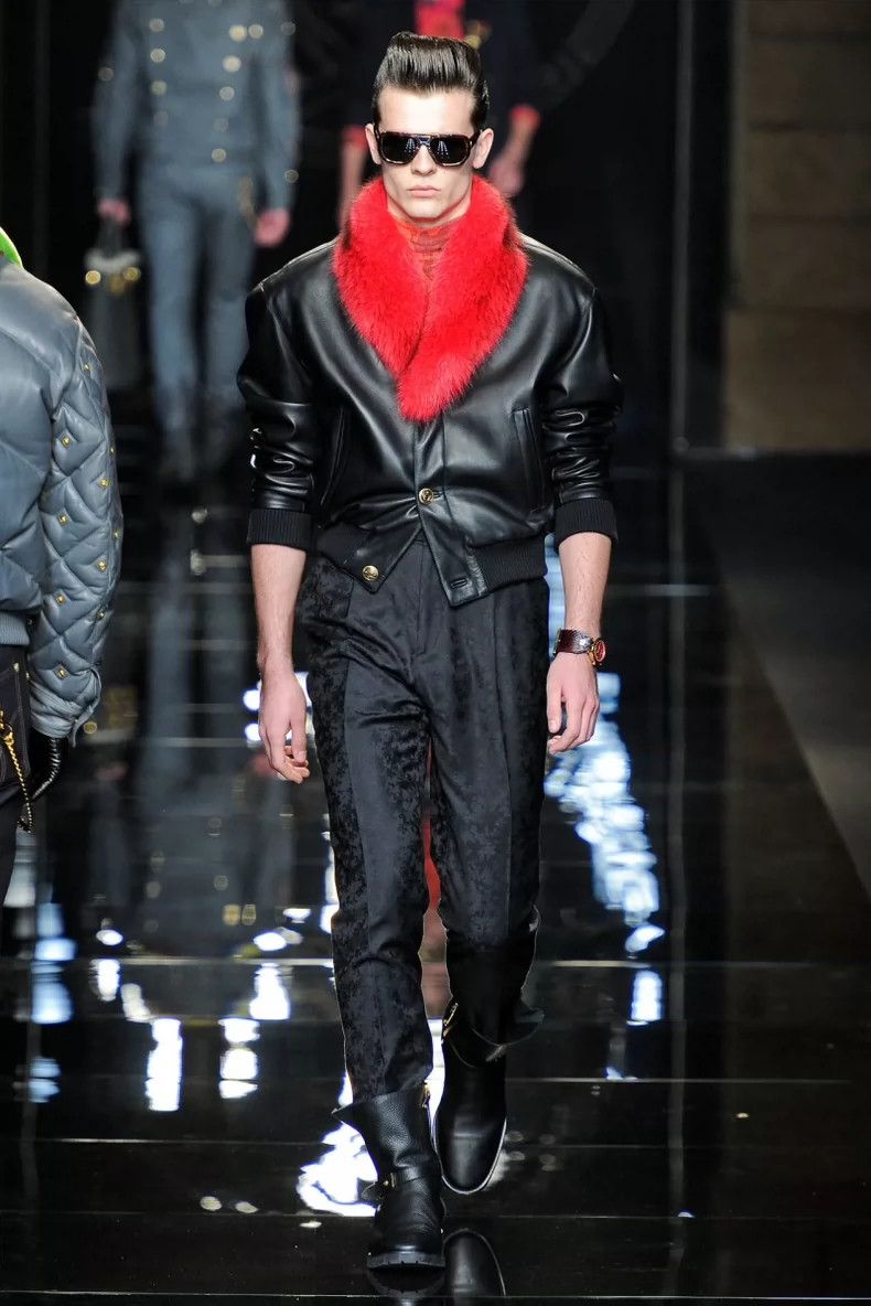 Versace Versace Runway Fur Collar Leather Jacket - dmc Size US M / EU 48-50 / 2 - 1 Thumbnail