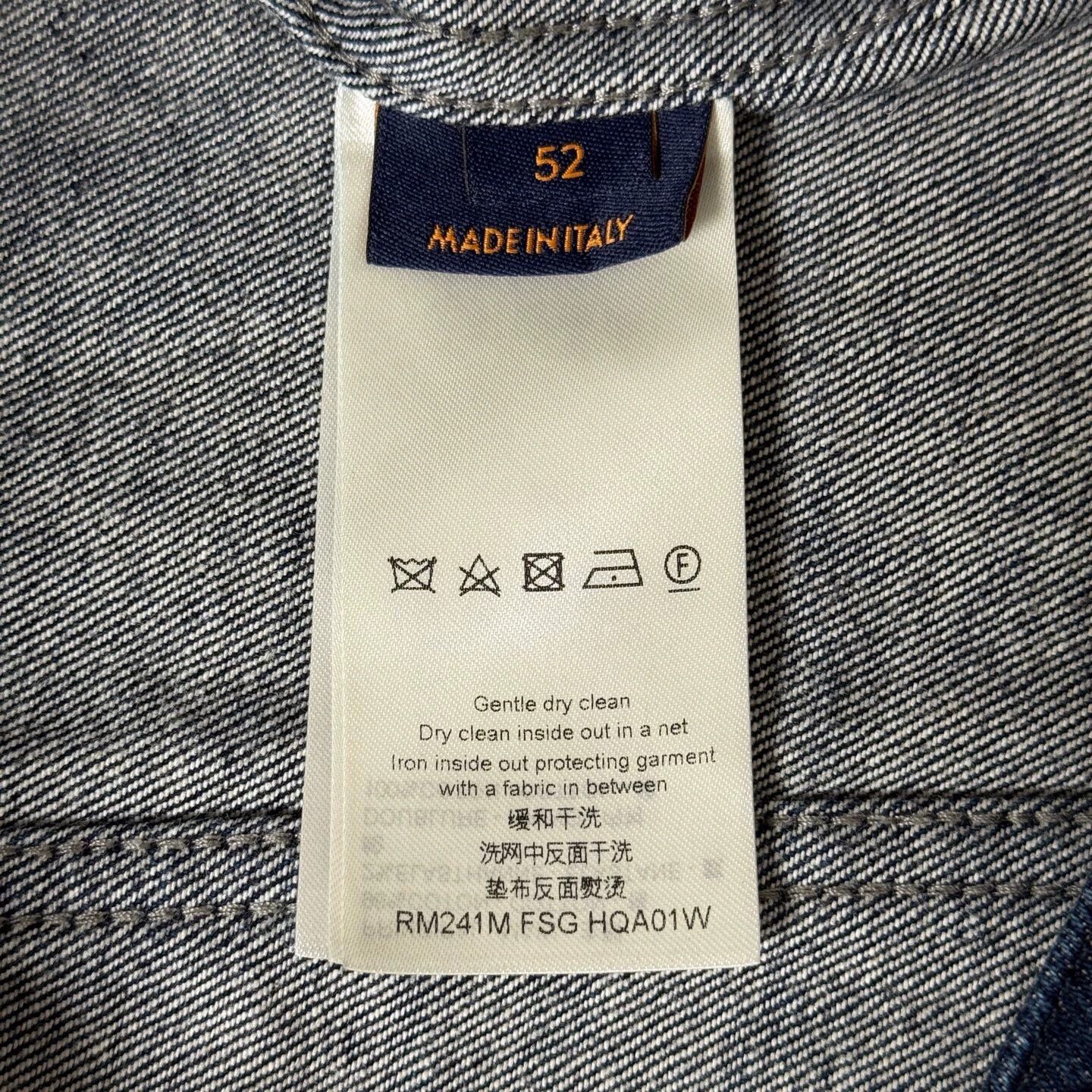 Louis Vuitton LV 24 Seaweed All Over Blue Denim Jkt 52 Near New Size US L / EU 52-54 / 3 - 4 Thumbnail