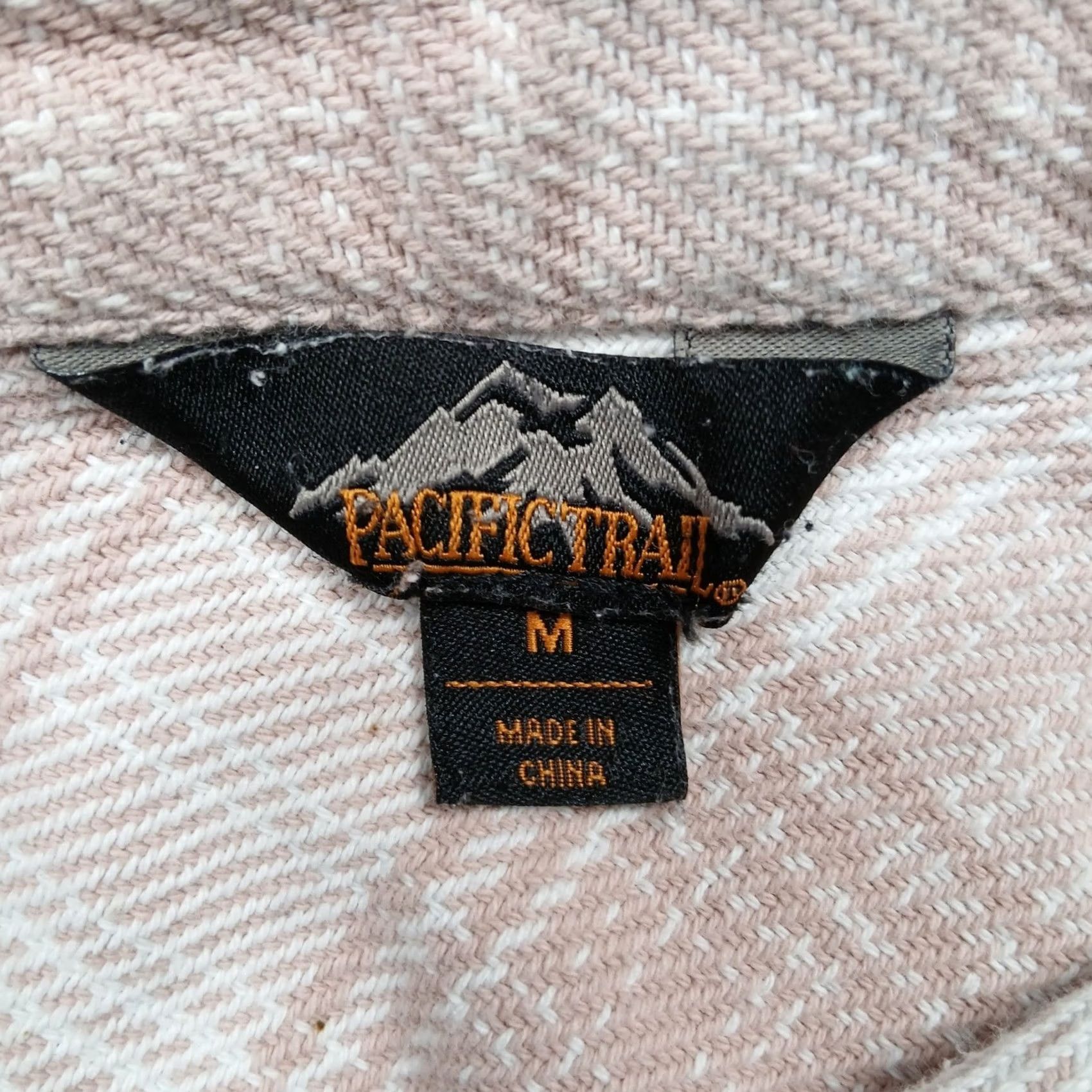 Pinko Pacific Trail Mens Medium Pink Beige Plaid Flannel Shirt Button Front Size US M / EU 48-50 / 2 - 4 Thumbnail