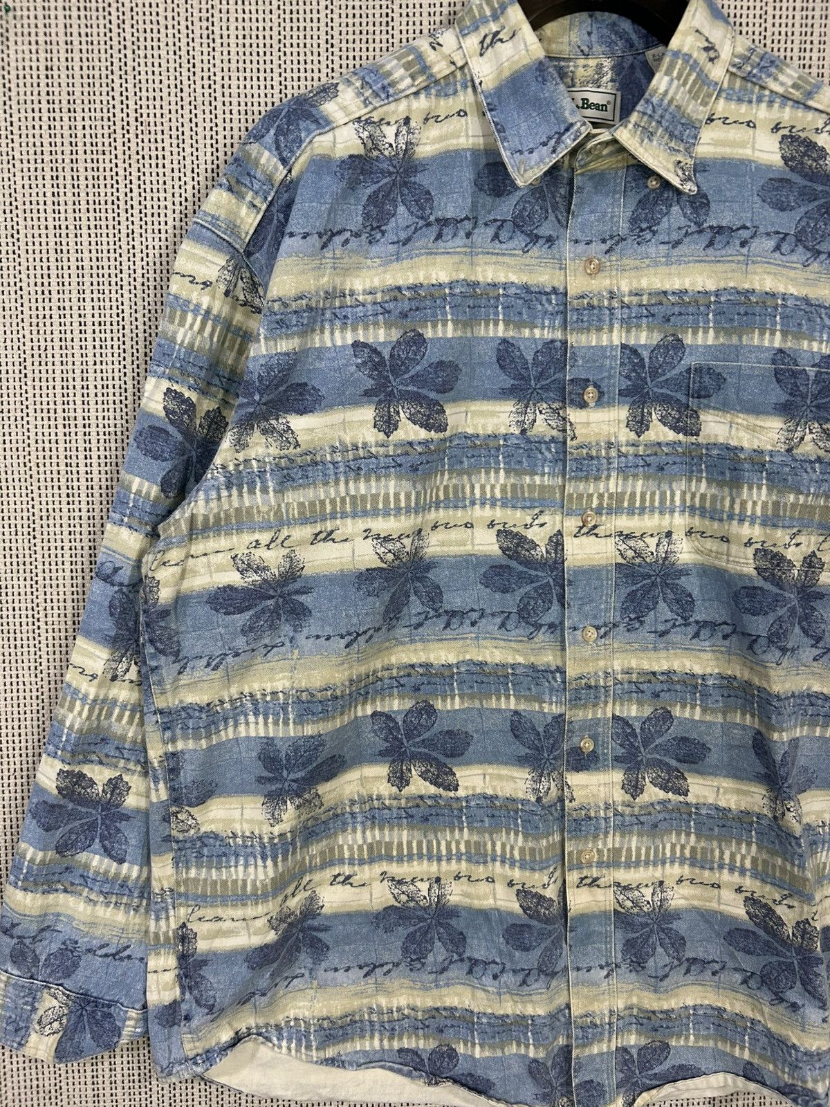 L.L. Bean Vintage 90s LL BEAN shirt button nice design Size US XL / EU 56 / 4 - 3 Thumbnail