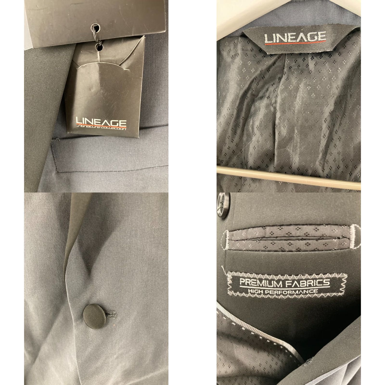 Vintage Lineage Blazer Mens 42 Two-Button Gray Polyester Blend NWT Long Coat/Blazer Sized 42 Big & Tall Classic Fit Jacket Front Style: Two-Button Size 42R - 8 Thumbnail
