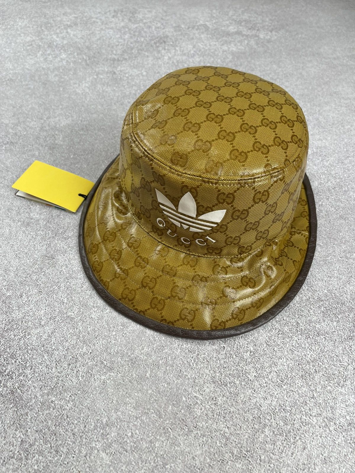 Adidas × Gucci Gucci x Adidas Gg Monogram Bucket Hat Brown Unisex Size ONE SIZE - 7 Thumbnail