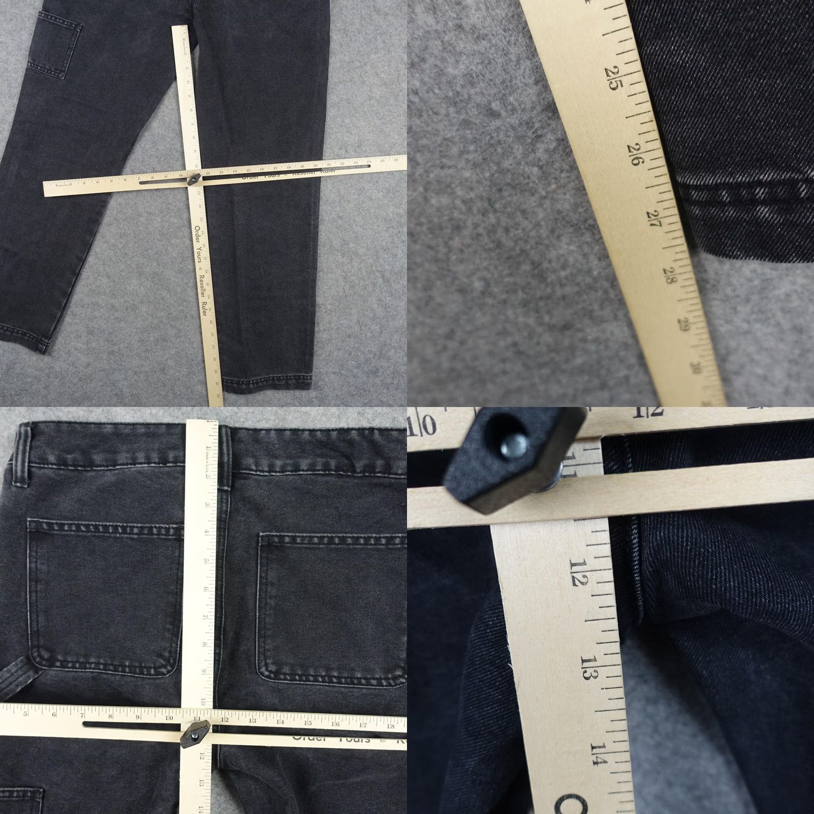 Vintage VINTAGE No Boundaries Jeans Mens 30x27 Gray Charcoal Paint Splatter Relaxed Carpenter Shirt Jeans Pants Mens Beige Black White Gray 90s Size US 30 / EU 46 - 9 Thumbnail