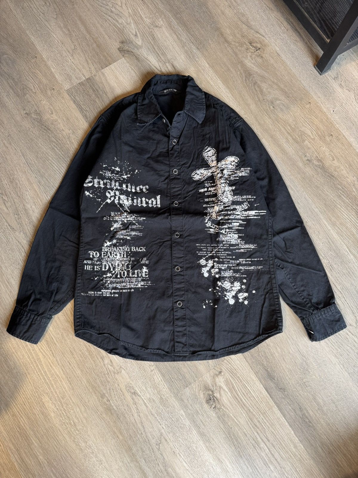 Beauty Beast JAPANESE POEM STYLE BY BATSU STUDIO LONG SHIRT Size US M / EU 48-50 / 2 - 1 Thumbnail