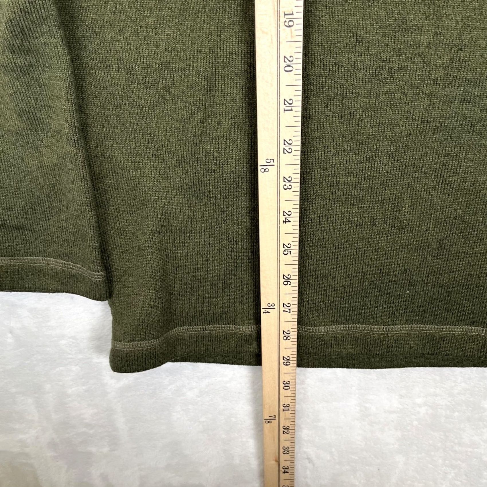 Vintage G.H. Bass & Co Sweater Mens XL Green 1/4 Zip Mock Neck Fleece Lined Pullover Size US XL / EU 56 / 4 - 5 Thumbnail