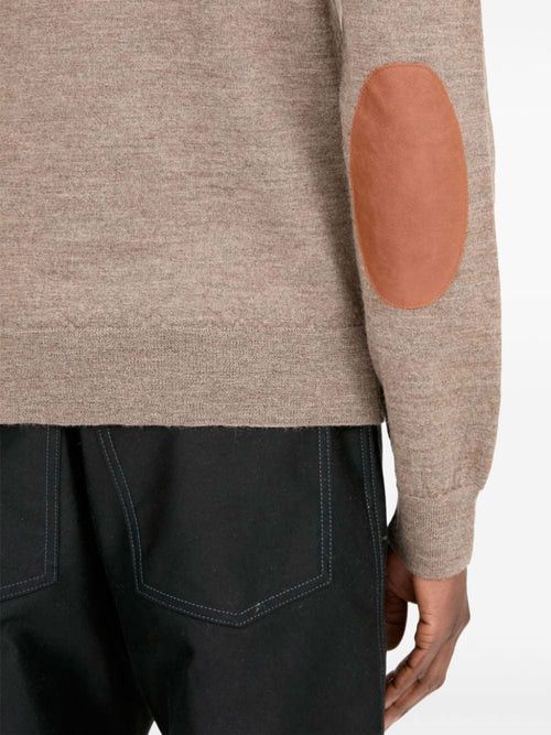 Maison Margiela o1s22i1n1024 Contrast Patch Pullover Sweater in Brown Size US XL / EU 56 / 4 - 7 Thumbnail