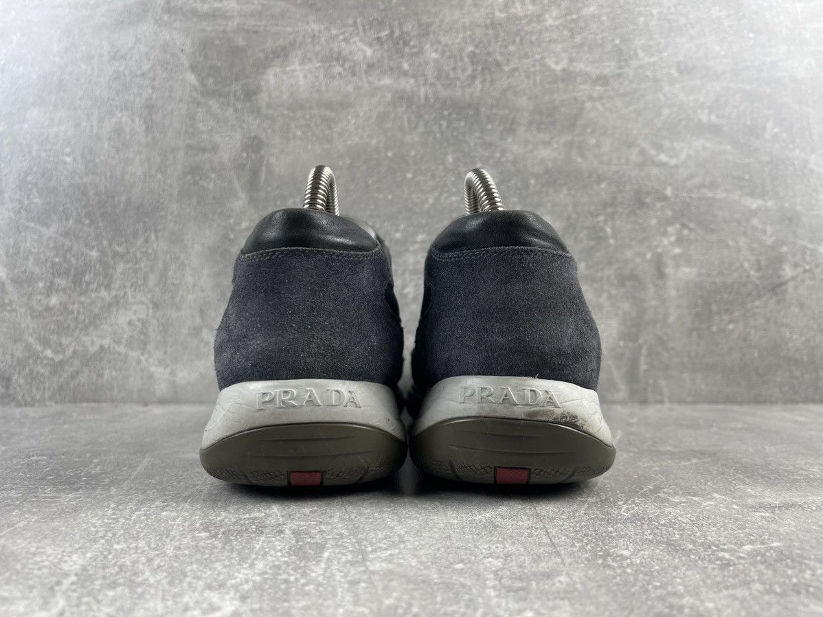Prada × Vintage Prada Vintage Suede/Leather Navy Sneakers Shoes Size US 8.5 / EU 41-42 - 7 Thumbnail