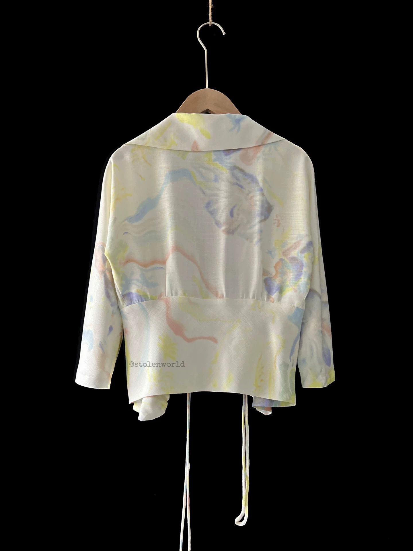 Issey Miyake Issey Miyake 2006 SS Bamboo Painted Drawstring Top Size XS / US 0-2 / IT 36-38 - 6 Thumbnail