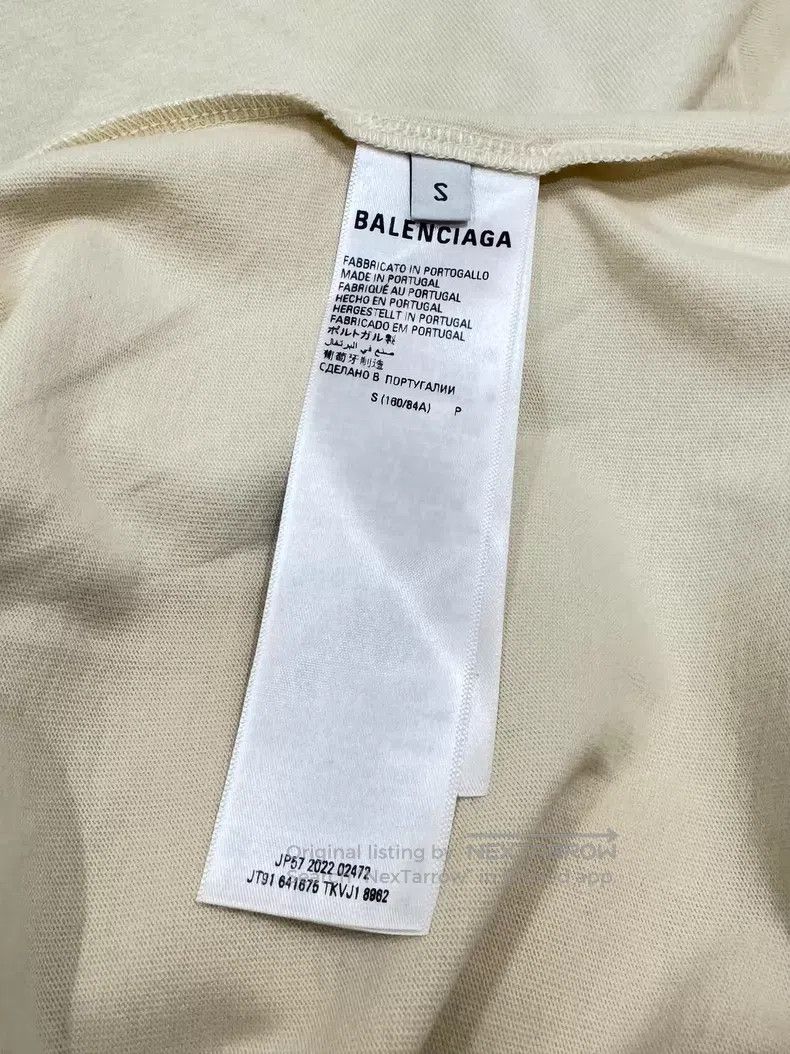 Balenciaga Balenciaga Beige Short Sleeve T-Shirt Size US S / EU 44-46 / 1 - 6 Thumbnail