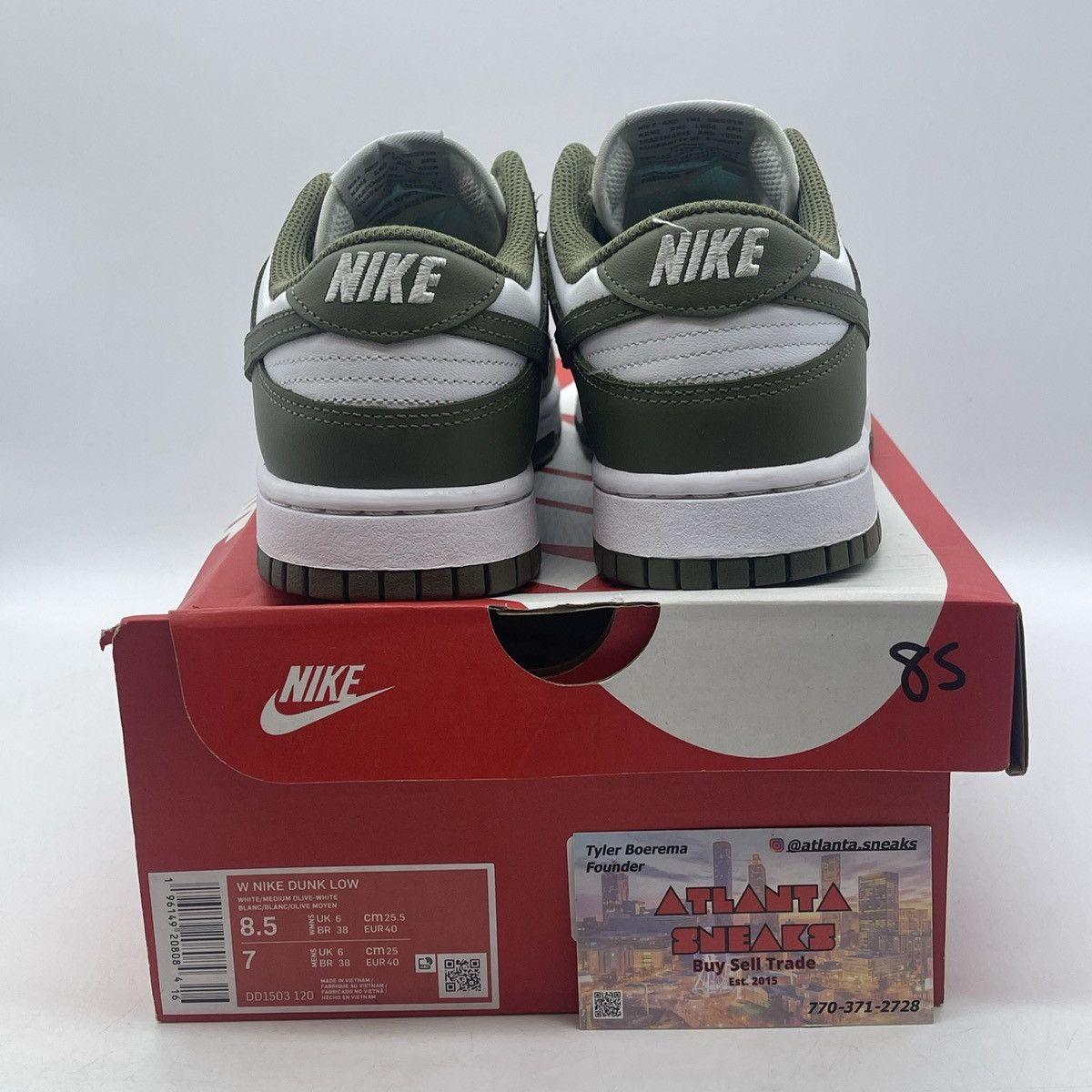 Nike Wmns dunk low medium olive Size US 8.5 / IT 38.5 - 3 Thumbnail