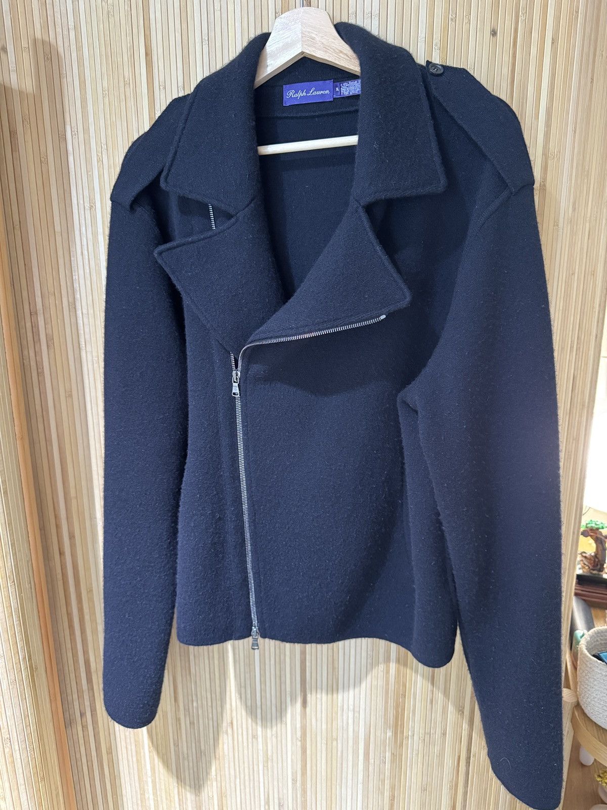 Ralph Lauren Purple Label RLPL Cashmere Asymmetrical Zipper Jacket Fall 2011 Size US M / EU 48-50 / 2 - 2 Thumbnail