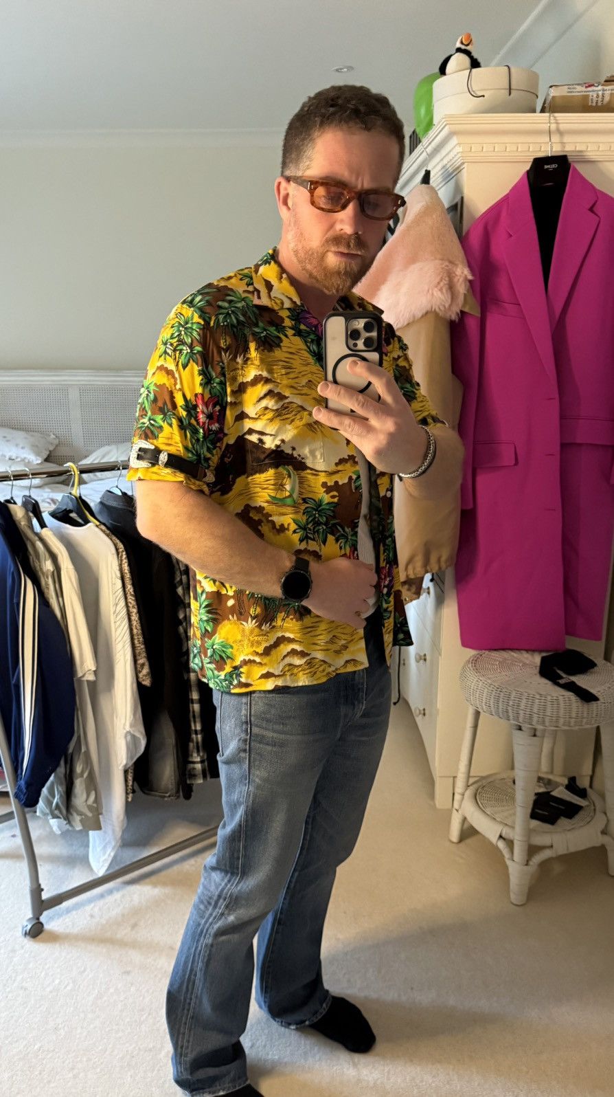 Dsquared2 SS18 Dsquared2 leather strap buckle Hawaiian floral shirt Size US M / EU 48-50 / 2 - 4 Thumbnail