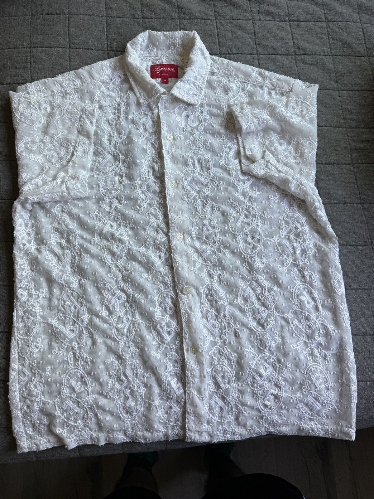 Supreme SS22 Supreme Chainstitch Chiffon Shirt Size US S / EU 44-46 / 1 - 2 Thumbnail