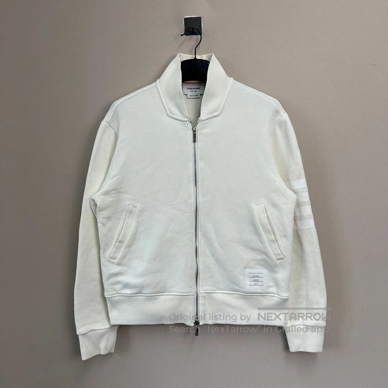 Thom Browne thom browne white baseball jacket size 2. Size US M / EU 48-50 / 2 - 1 Thumbnail